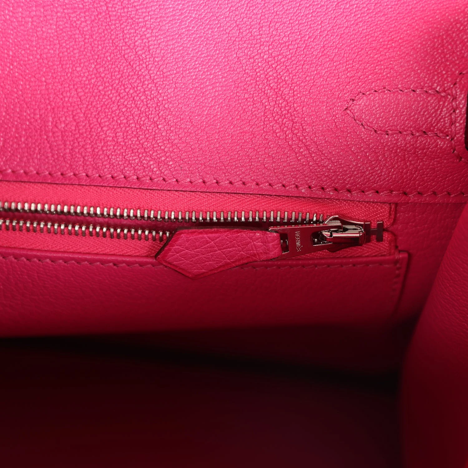 Replicate Hermes Birkin 25 Rose Tyrien Ostrich Palladium Hardware(1:1 replica)