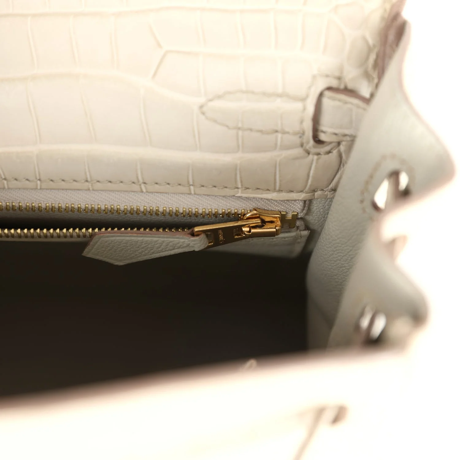 Replicate Hermes Kelly Retourne 25 Beton Matte Alligator Gold Hardware(1:1 replica)