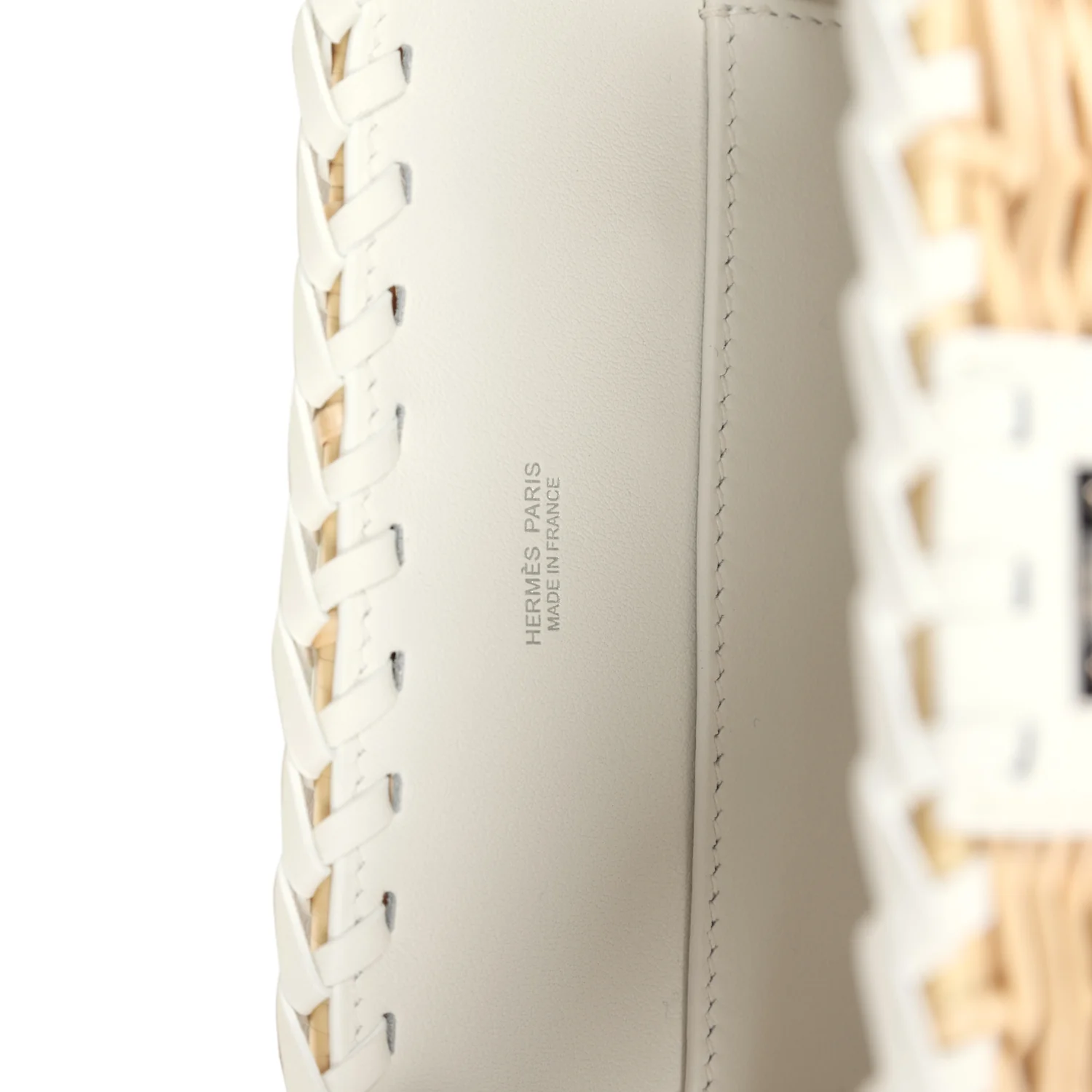 Replicate Hermes Mini Picnic Kelly 20 White Swift Palladium Hardware(1:1 replica)