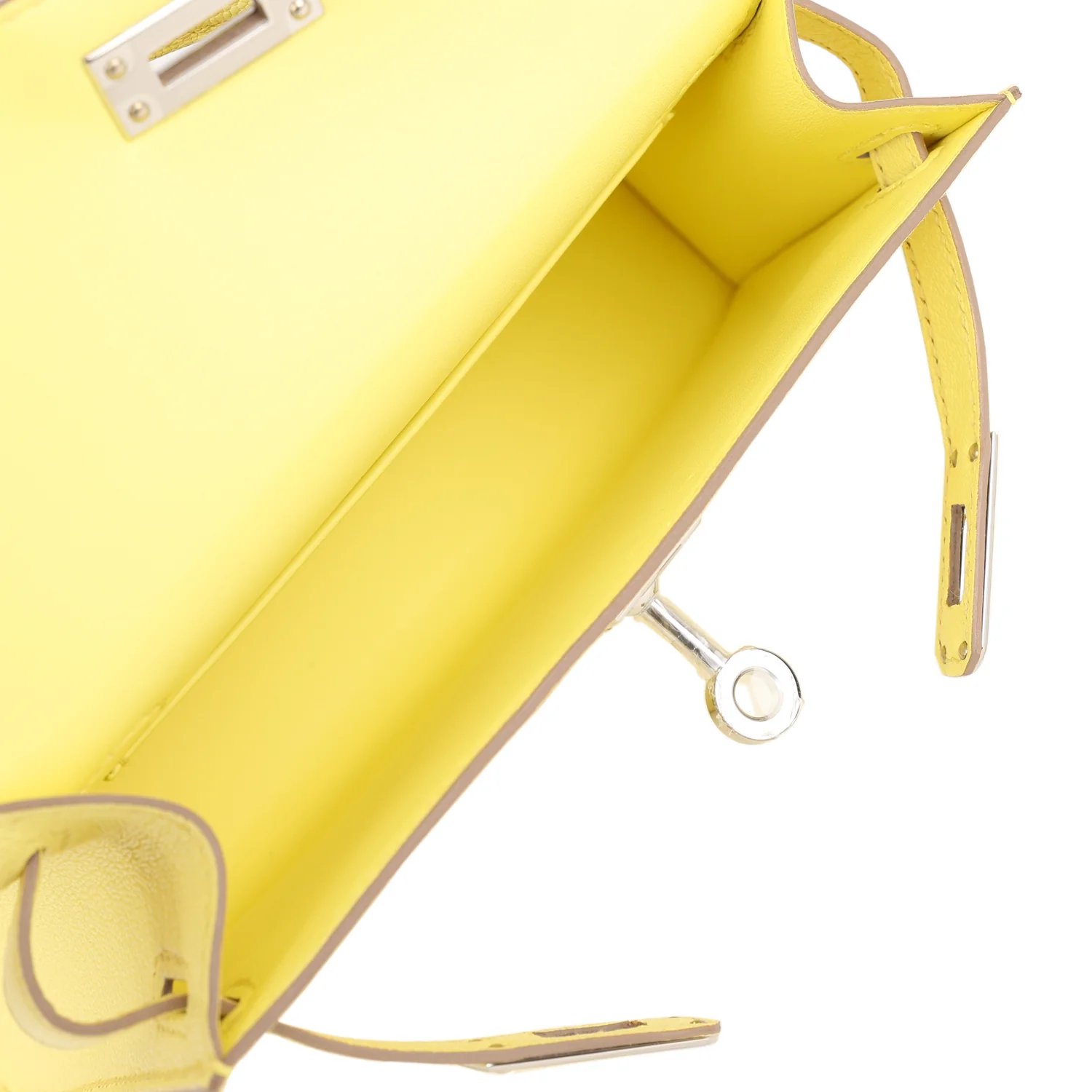 Replicate Hermes Kelly Sellier 20 Limoncello Chevre Palladium Hardware(1:1 replica)