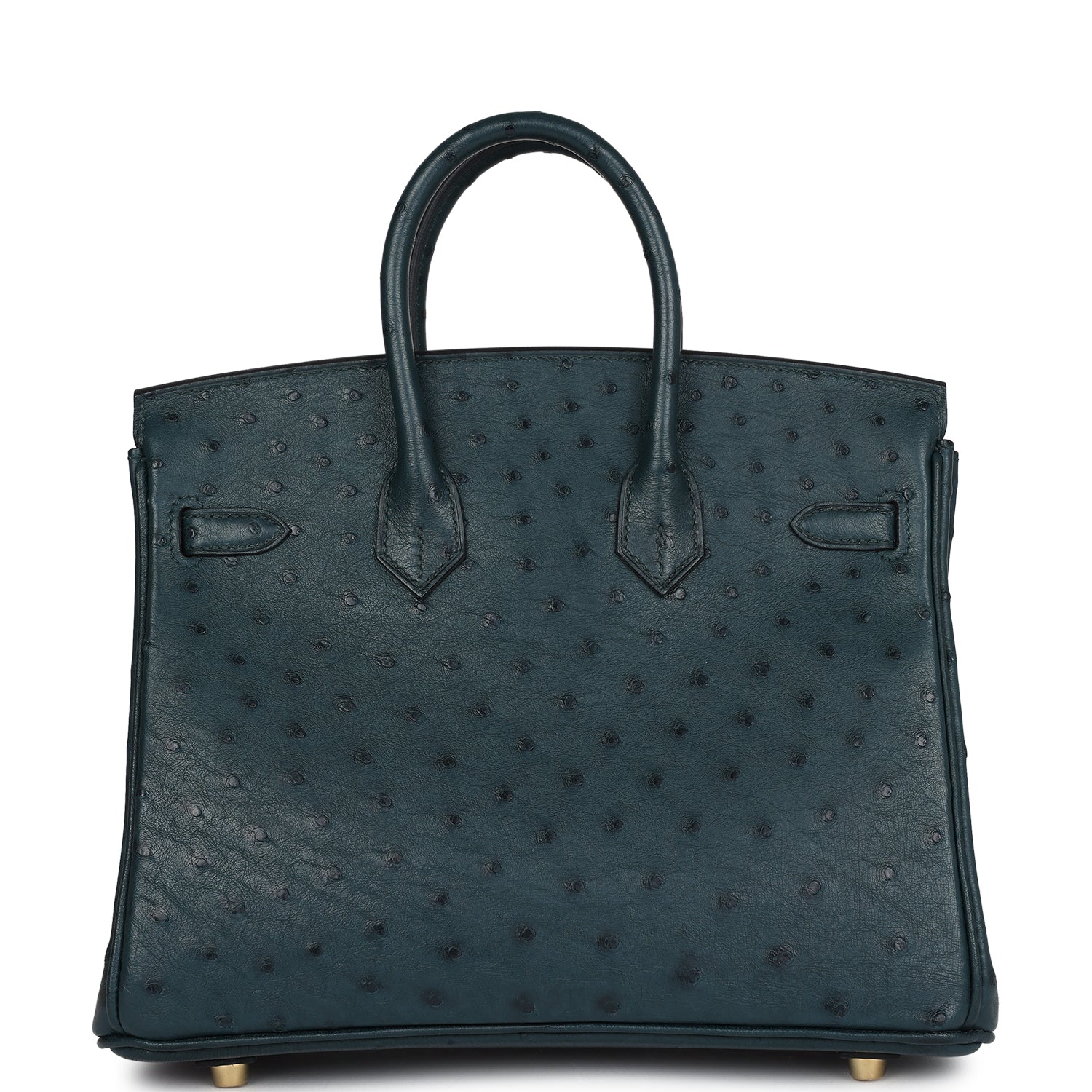 Replicate Hermes Birkin 25 Vert Cypres Ostrich Gold Hardware(1:1 replica)
