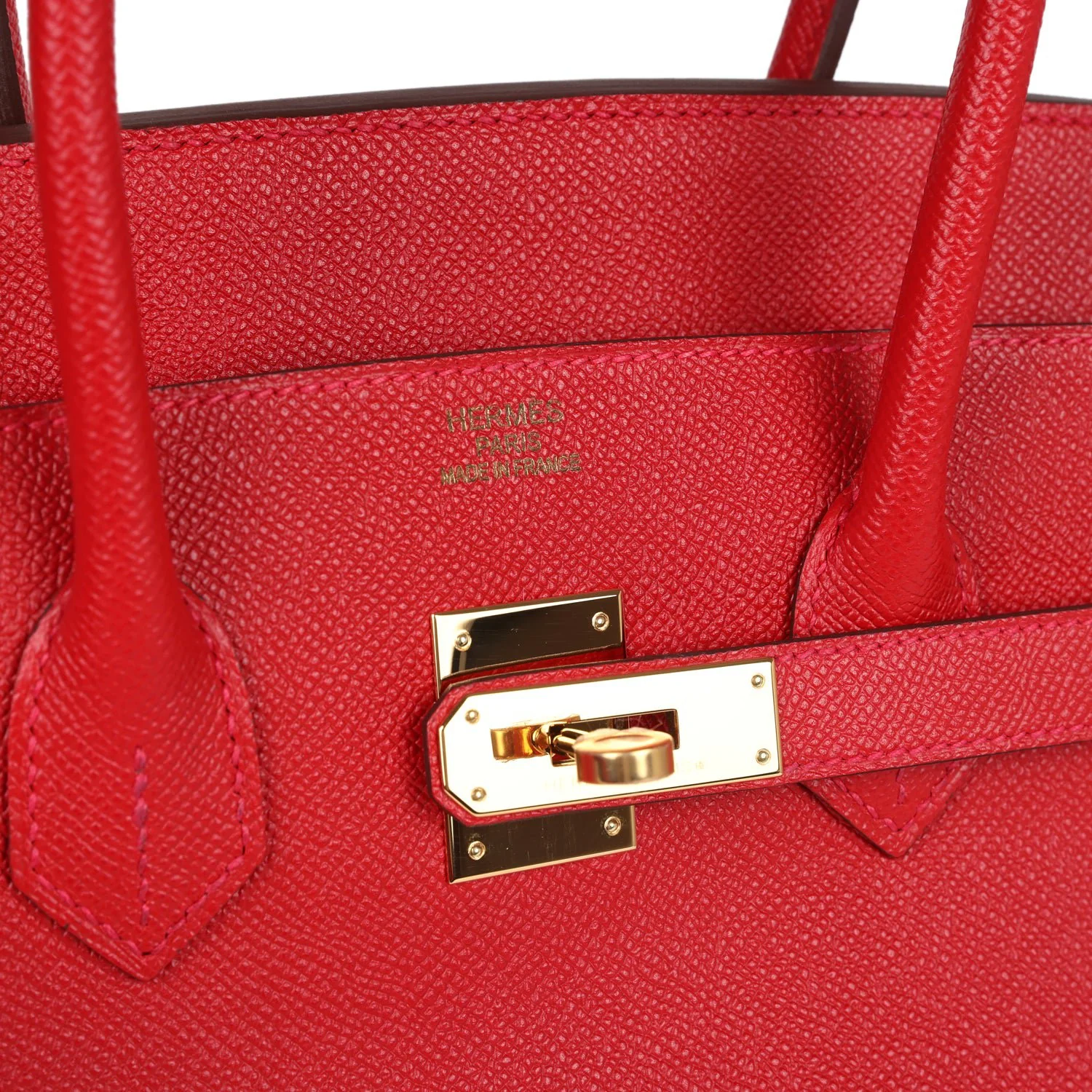 Replicate Hermes Birkin 35 Rouge Casaque Epsom Gold Hardware(1:1 replica)
