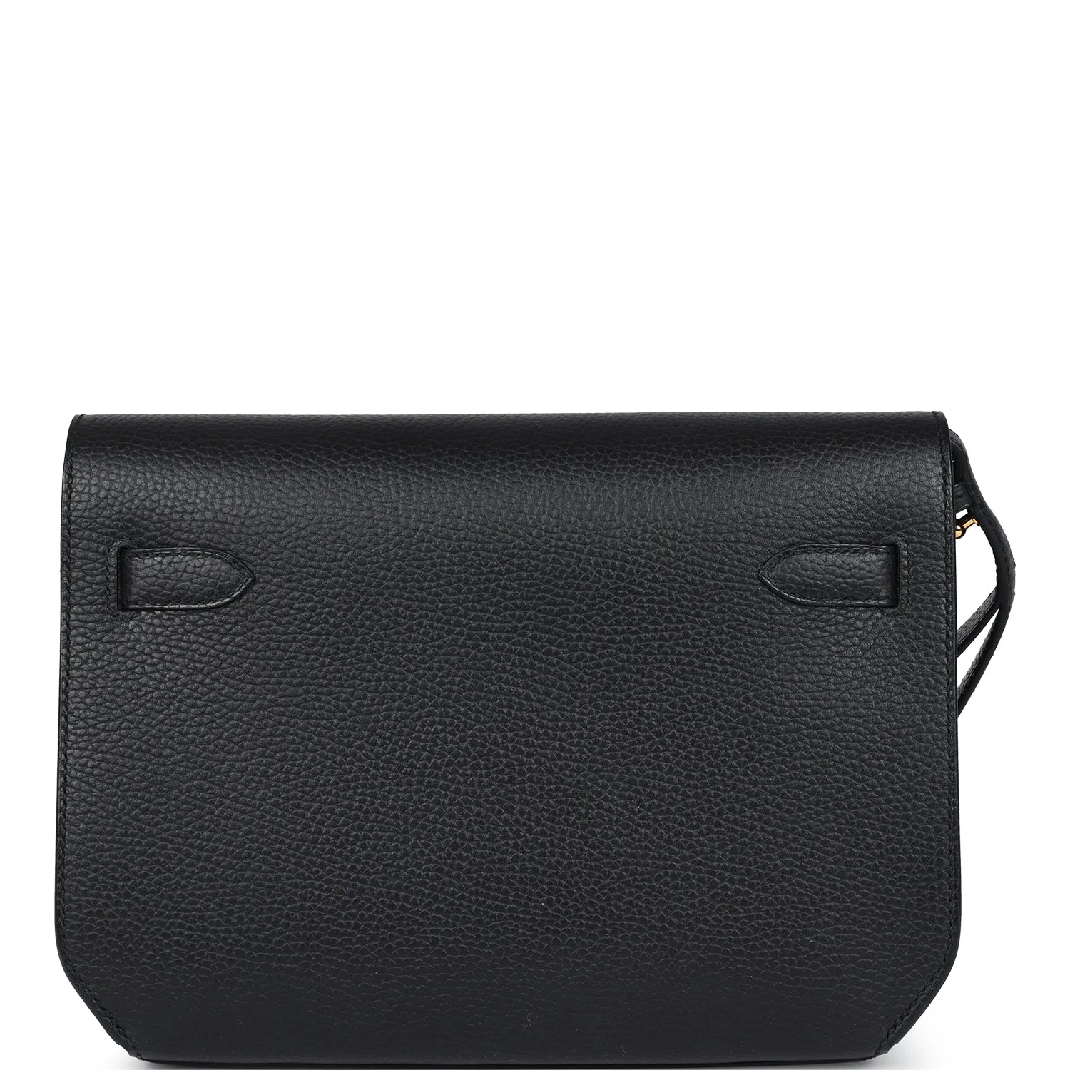 Replicate Hermes Kelly Depeches 25 Black Galop d'Hermes Gold Hardware(1:1 replica)