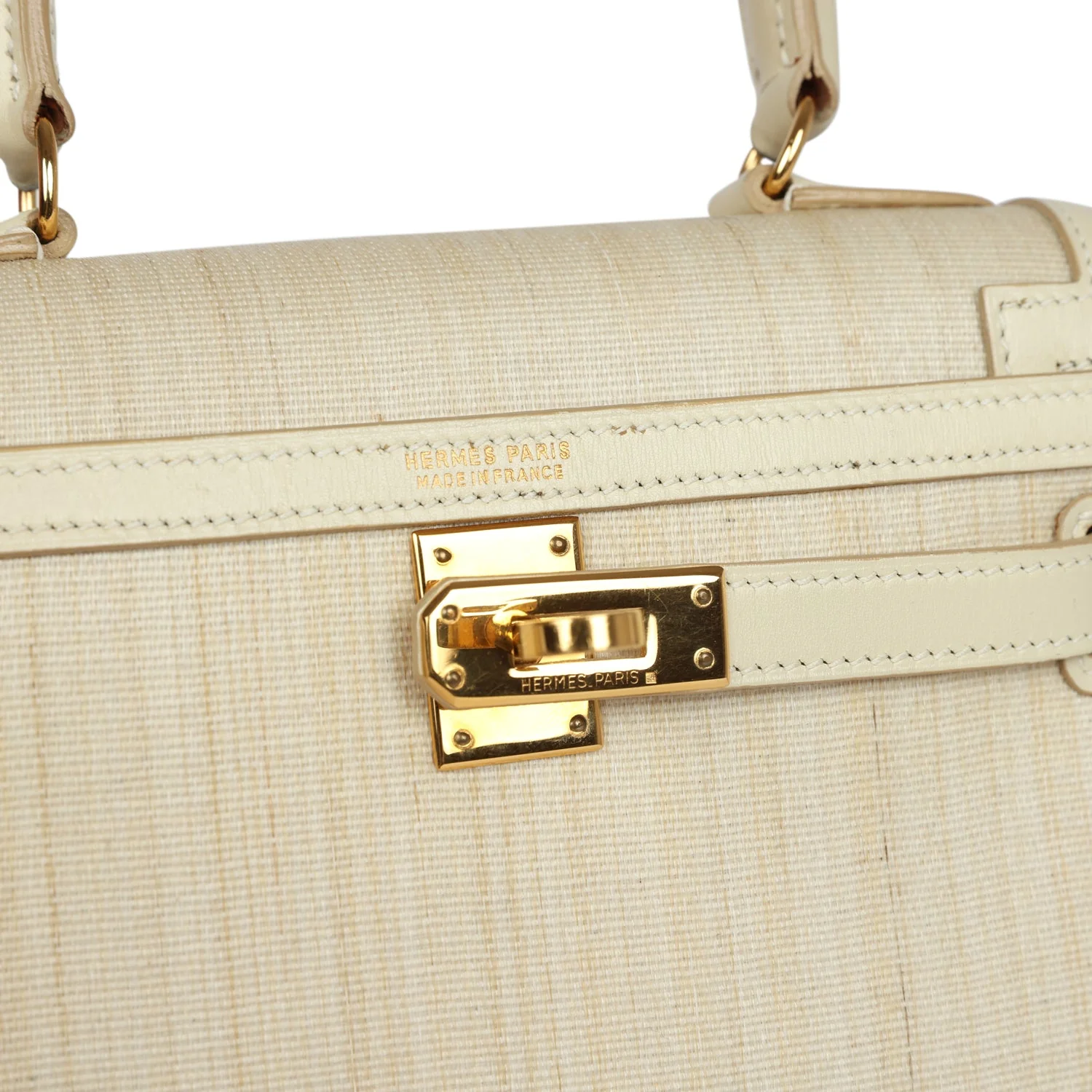 Replicate Vintage Hermes Kelly Sellier 20 Parchemin Crinoline and Box Gold Hardware(1:1 replica)