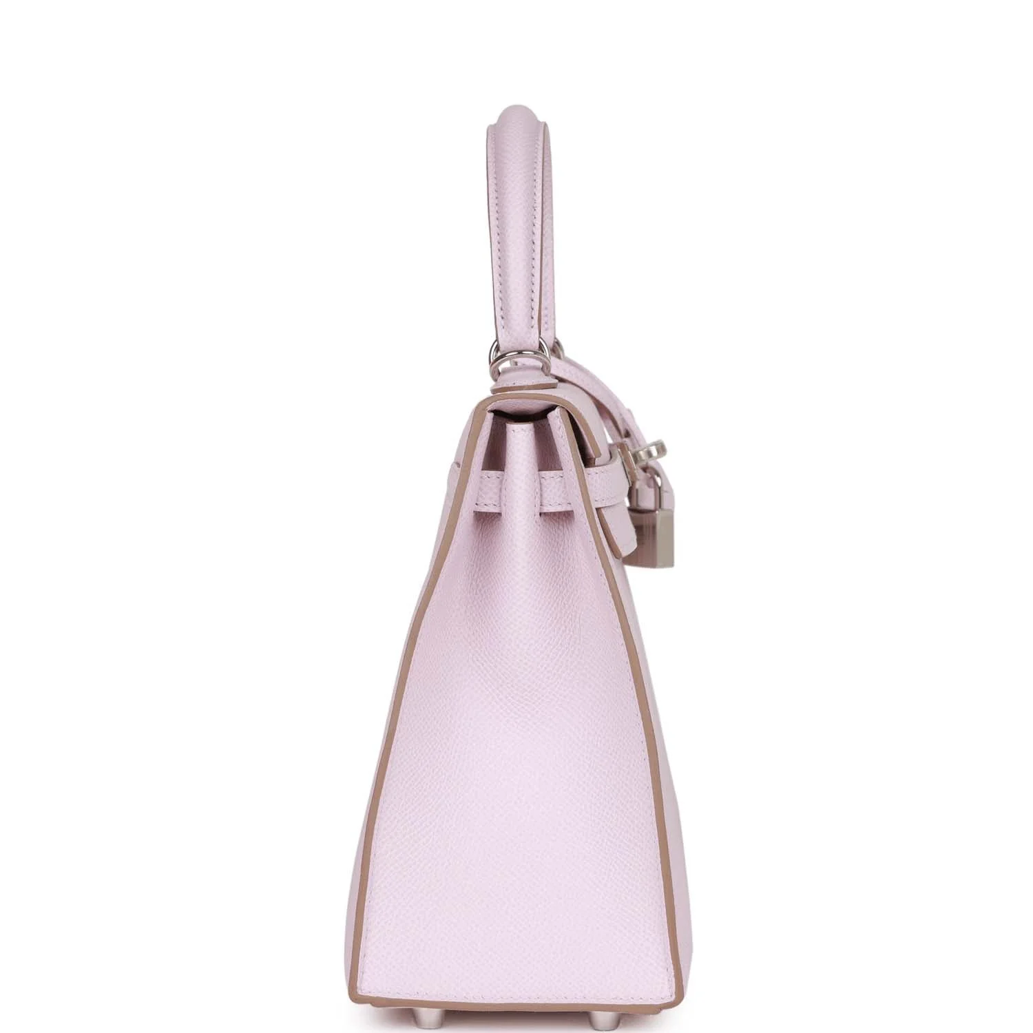 Replicate Hermes Kelly Sellier 25 Mauve Pale Epsom Palladium Hardware(1:1 replica)