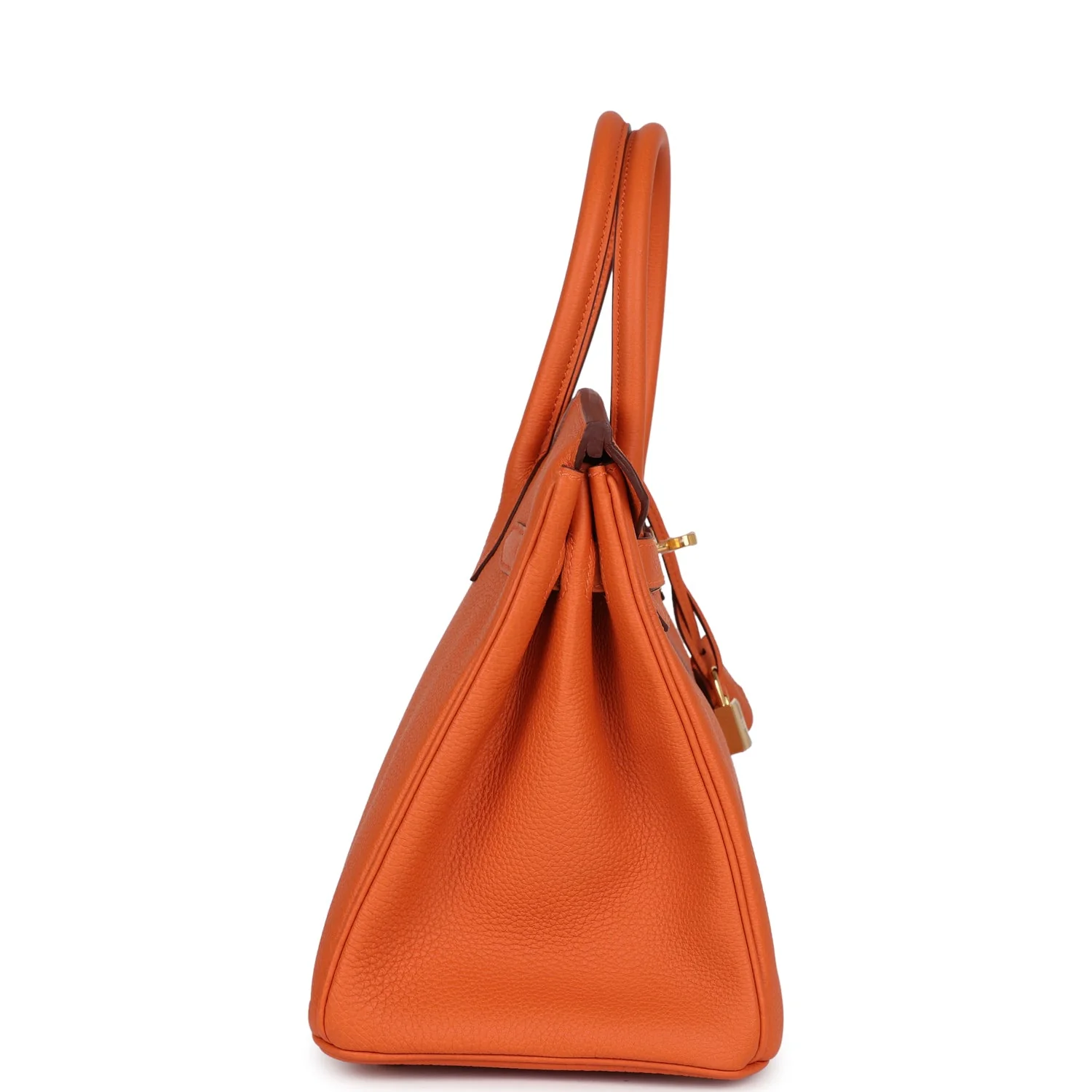 Replicate Hermes Birkin 30 Orange Togo Gold Hardware(1:1 replica)