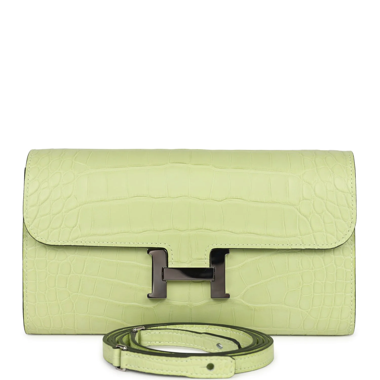 Replicate Hermes Constance Wallet To Go Jaune Bourgeon Matte Alligator Palladium Hardware(1:1 replica)
