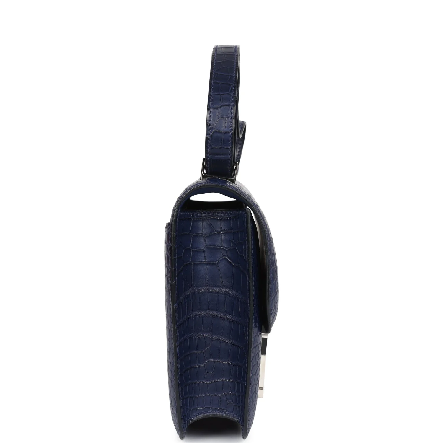Replicate Hermes Constance 1-24 Bleu Saphir Matte Alligator Marquette Palladium Hardware(1:1 replica)