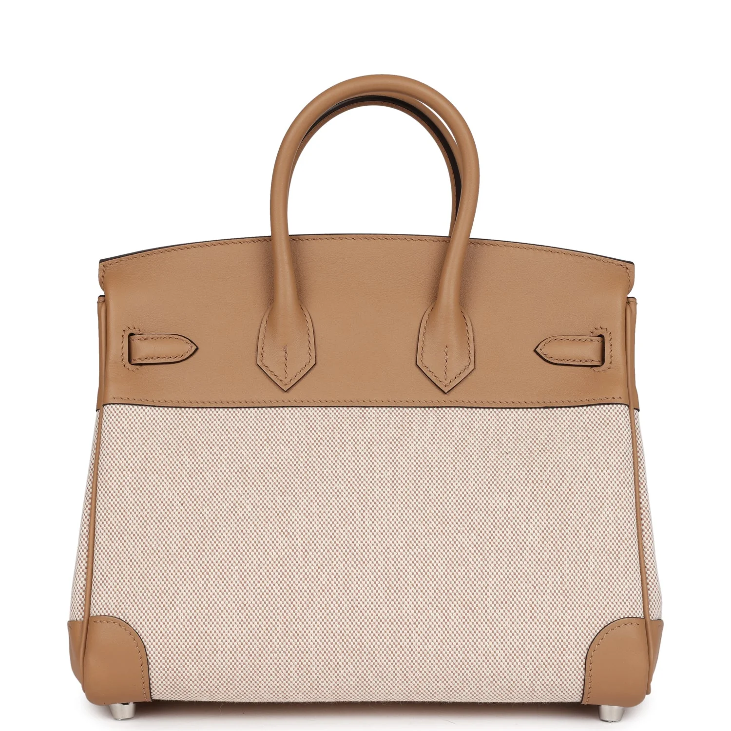 Replicate Hermes Birkin 25 Toile H and Chai Swift Palladium Hardware(1:1 replica)