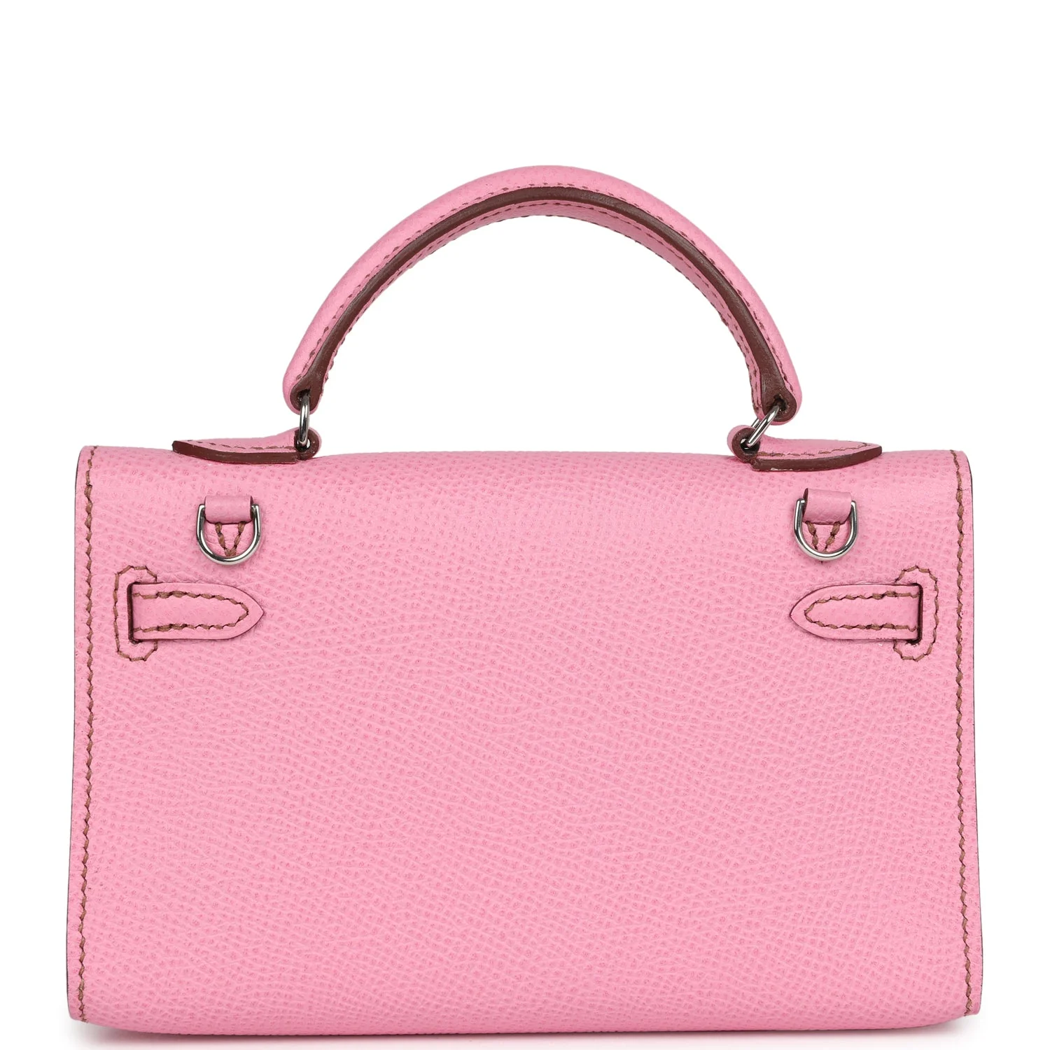 Replicate Hermes Micro Kelly 15 Bubblegum Epsom Palladium Hardware(1:1 replica)