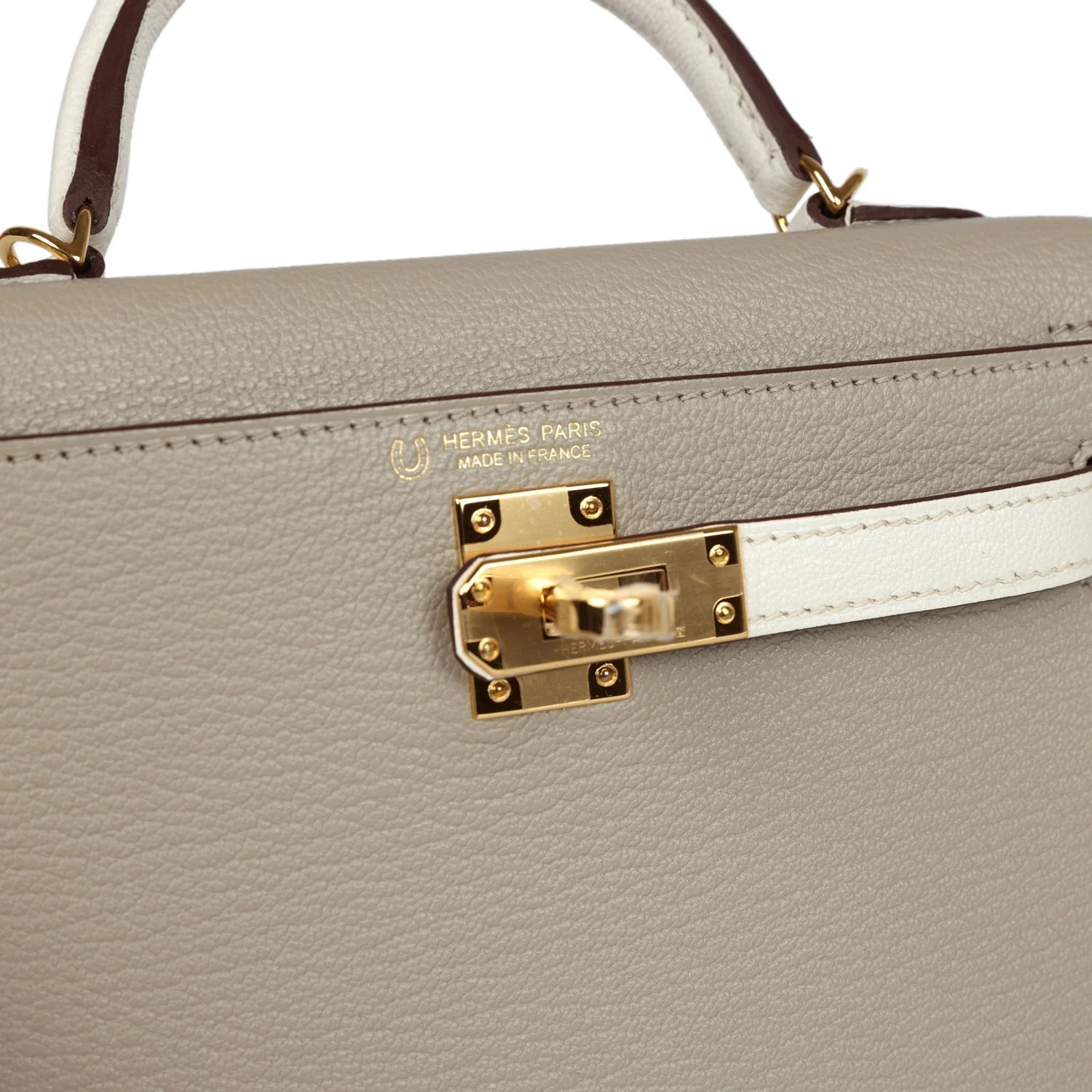 Replicate Hermes Special Order (HSS) Kelly 20 Gris Tourterelle and Nata Chevre Gold Hardware(1:1 replica)