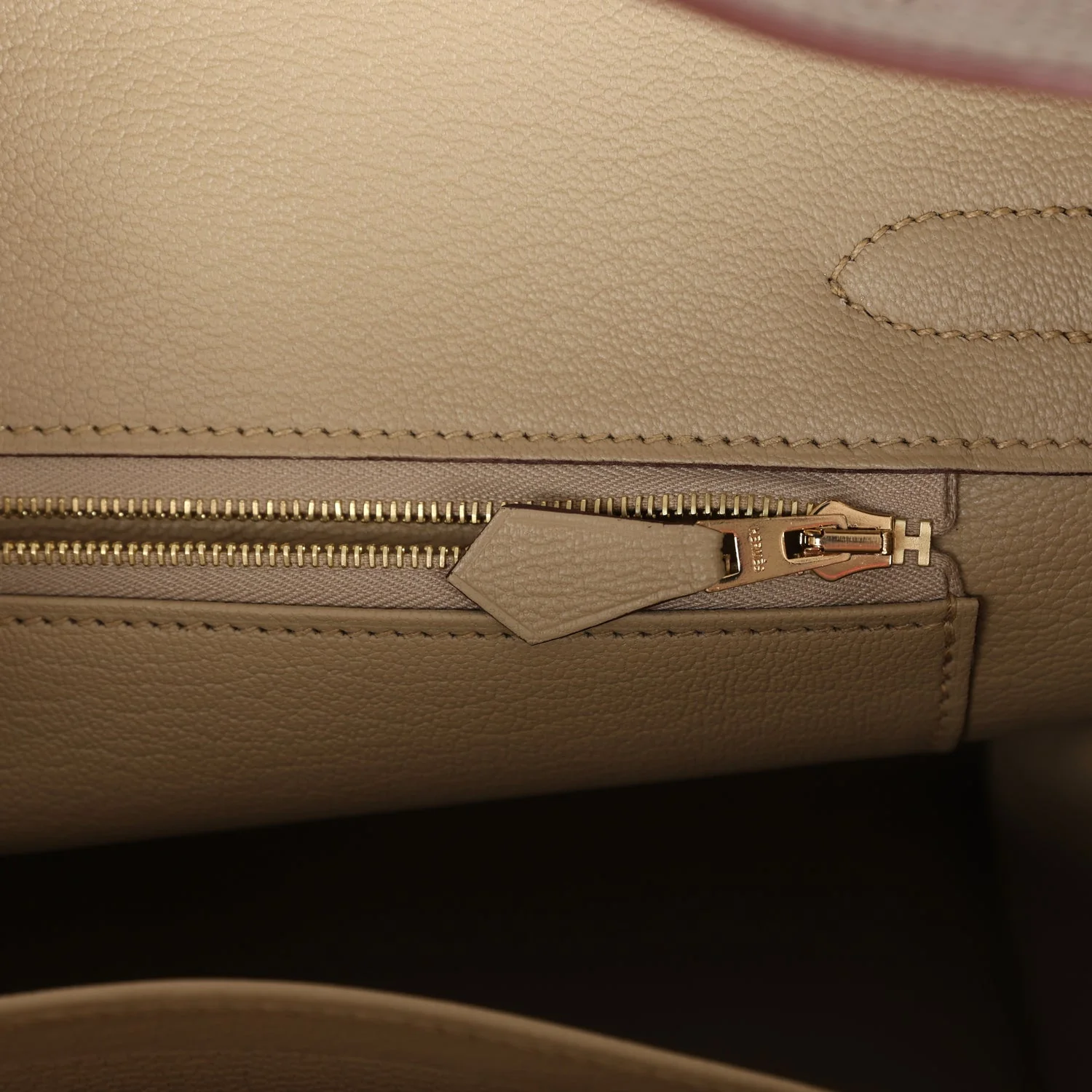 Replicate Hermes Special Order (HSS) Birkin 30 Bi-Color Gris Tourterelle and Etoupe Clemence Brushed Gold Hardware(1:1 replica)