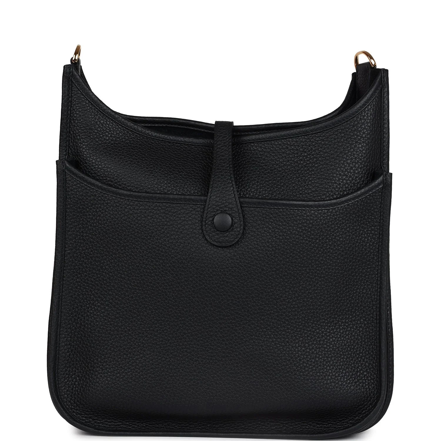 Replicate Hermes Evelyne III PM Black Clemence Gold Hardware(1:1 replica)