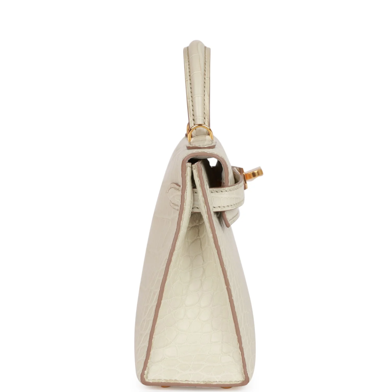 Replicate Hermes Kelly Sellier 20 Beton Matte Alligator Gold Hardware(1:1 replica)