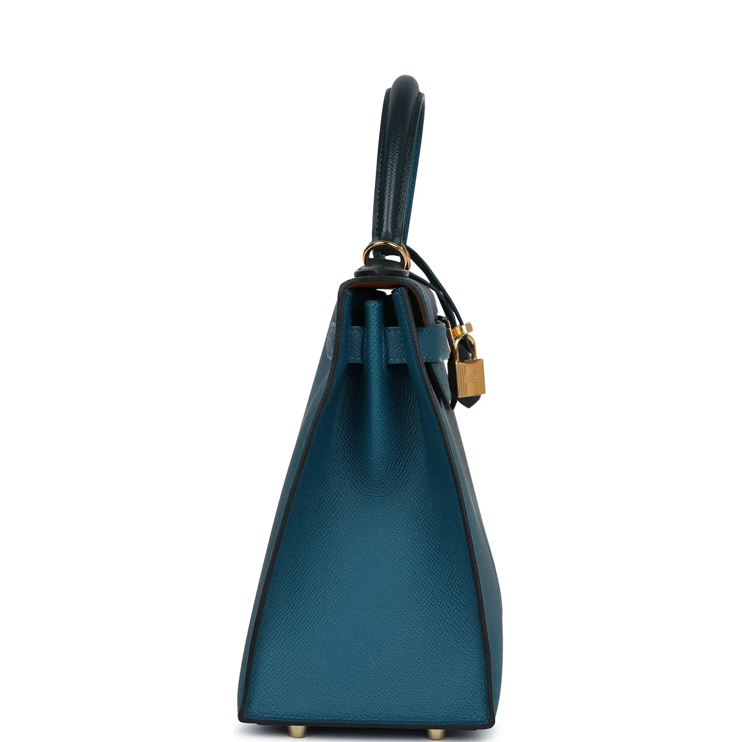 Replicate Hermes Kelly Sellier 28 Casaque Vert Cypres and Vert Bosphore Epsom Gold Hardware(1:1 replica)