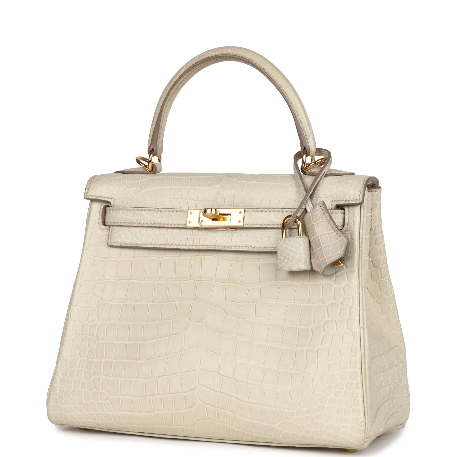 Replicate Hermes Kelly Retourne 25 Beton Matte Alligator Gold Hardware(1:1 replica)