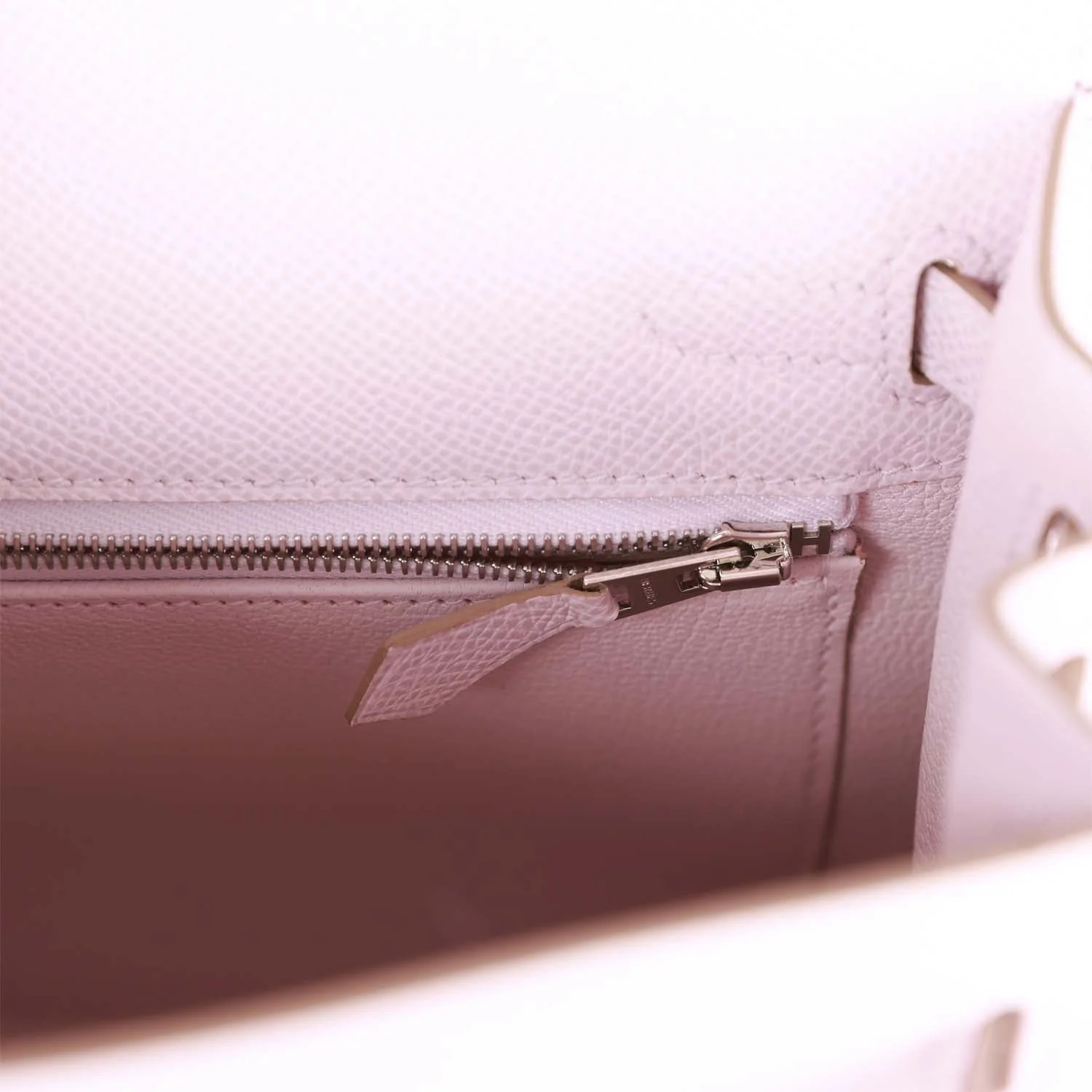 Replicate Hermes Kelly Sellier 25 Mauve Pale Epsom Palladium Hardware(1:1 replica)