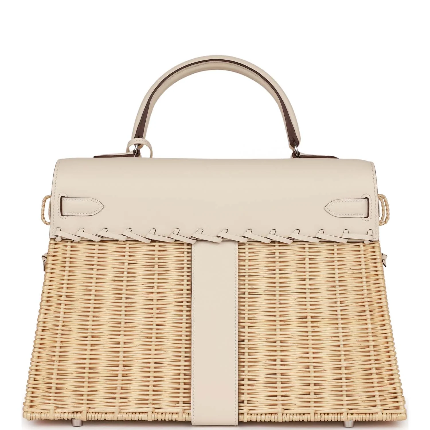 Replicate Hermes Picnic Kelly 35 Nata Swift Palladium Hardware(1:1 replica)