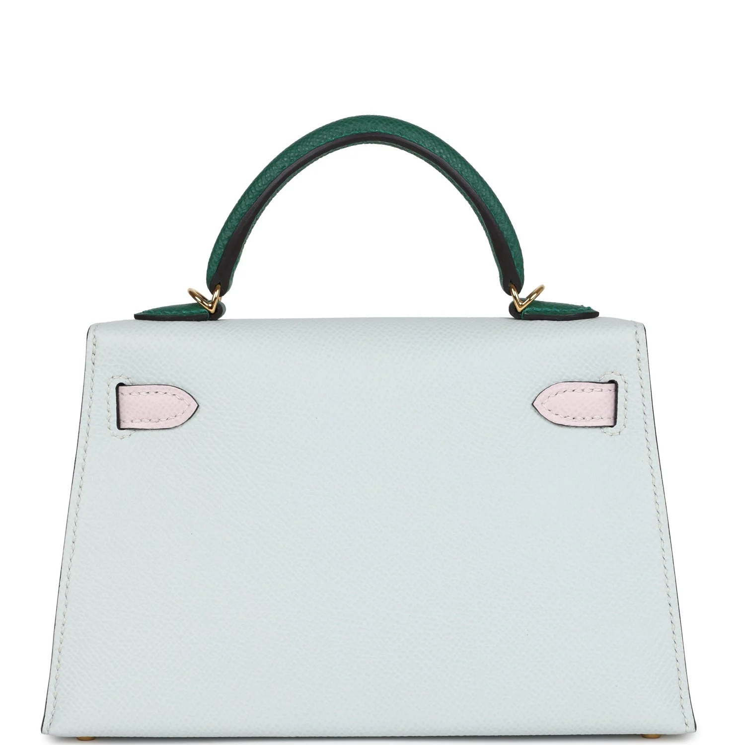 Replicate Hermes Kelly Sellier 20 Tri-color Gris Platine, Mauve Pale and Vert Moyen Epsom Gold Hardware(1:1 replica)