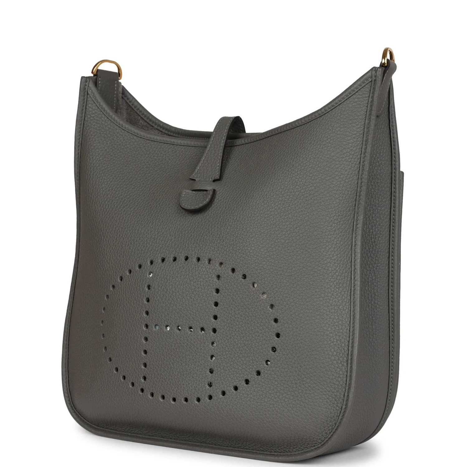 Replicate Hermes Evelyne III PM Gris Meyer Clemence Gold Hardware(1:1 replica)