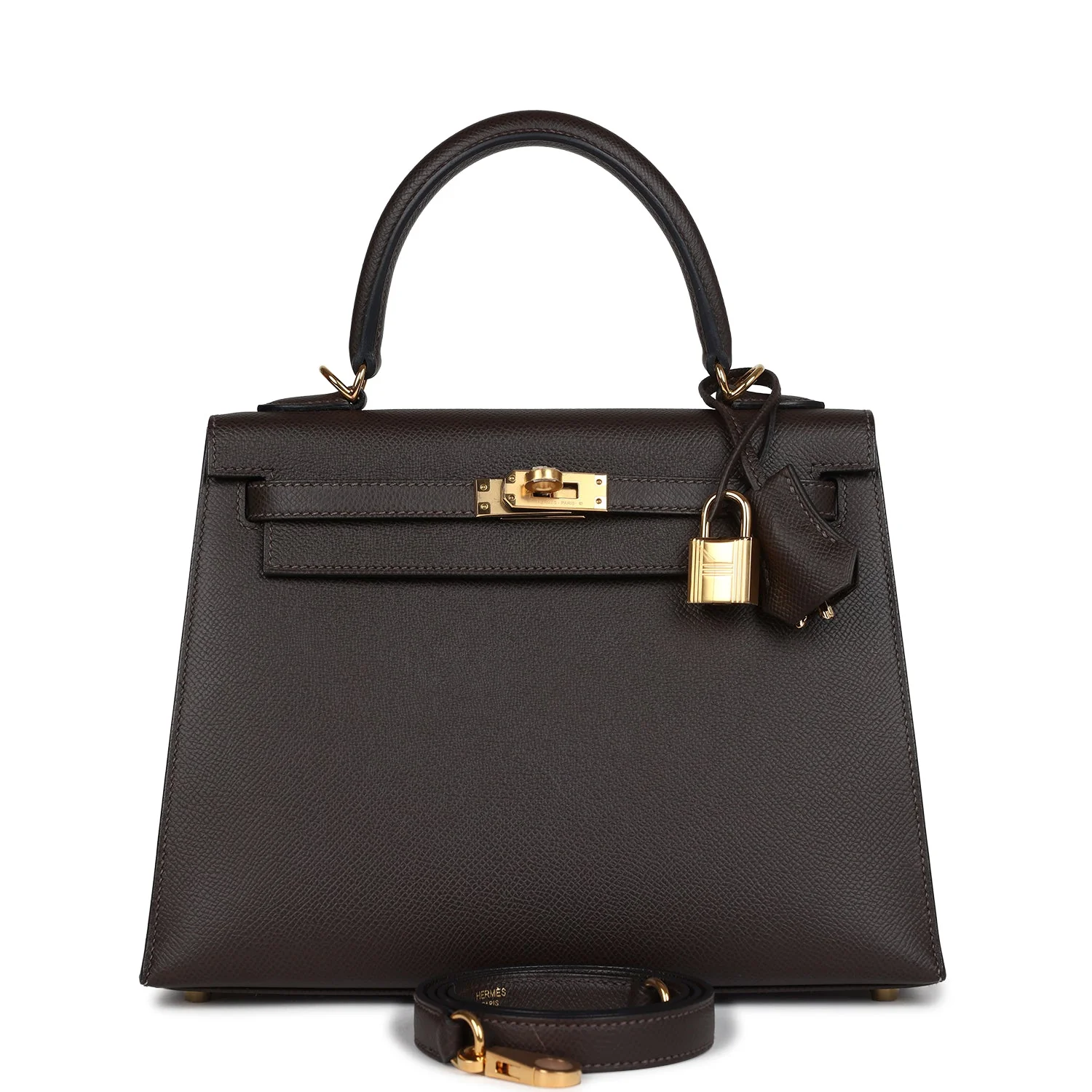 Replicate Hermes Kelly Sellier 25 Ebene Epsom Gold Hardware(1:1 replica)