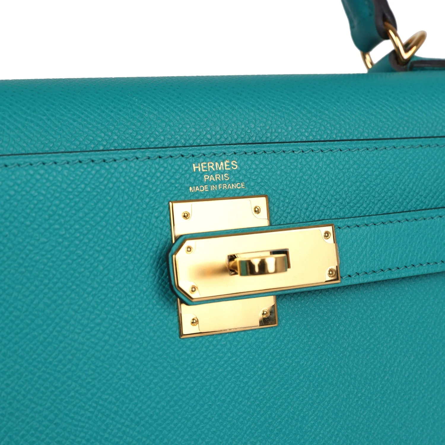 Replicate Hermes Kelly Sellier 28 Vert Verone Epsom Gold Hardware(1:1 replica)