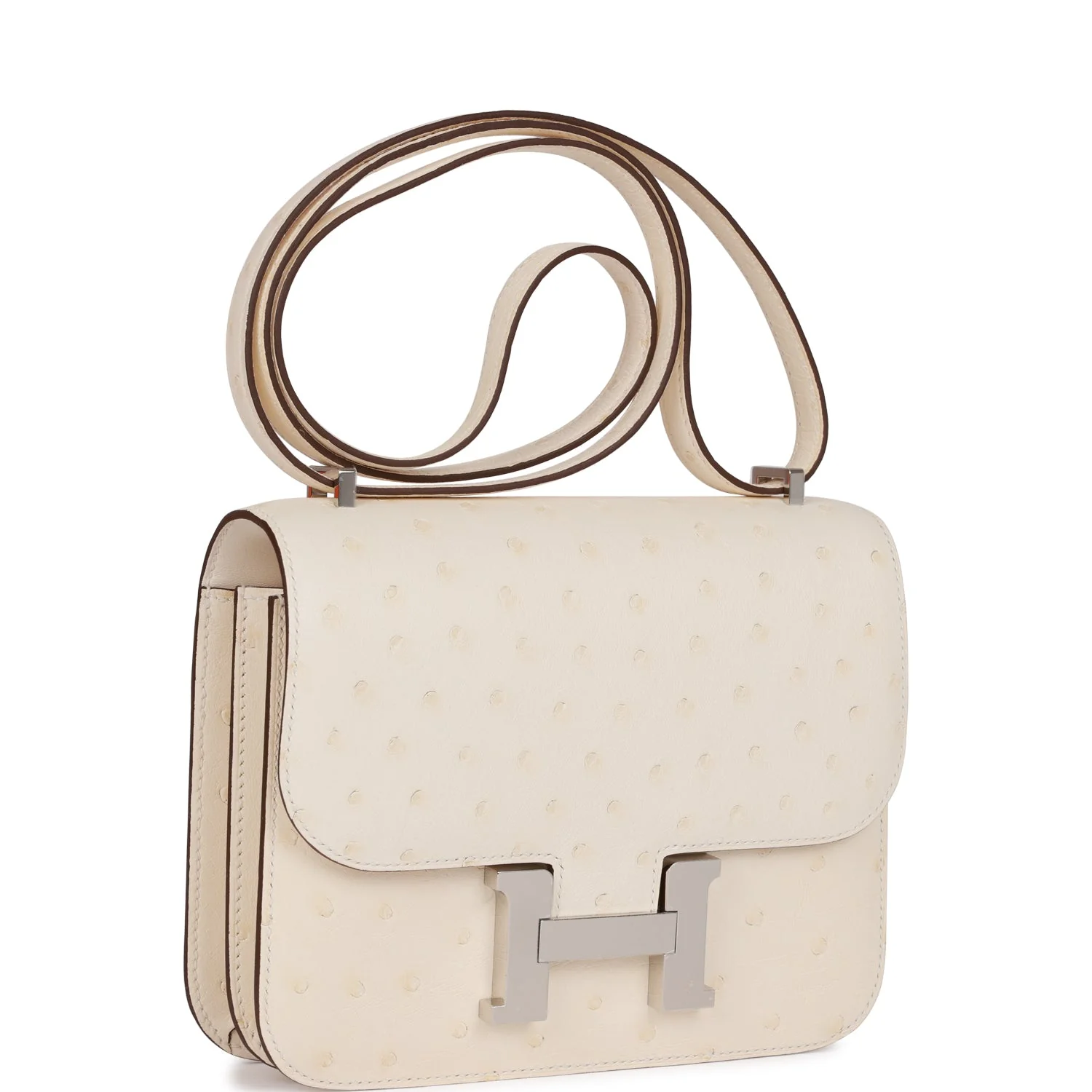 Replicate Hermes Constance 18 Nata Ostrich Palladium Hardware(1:1 replica)