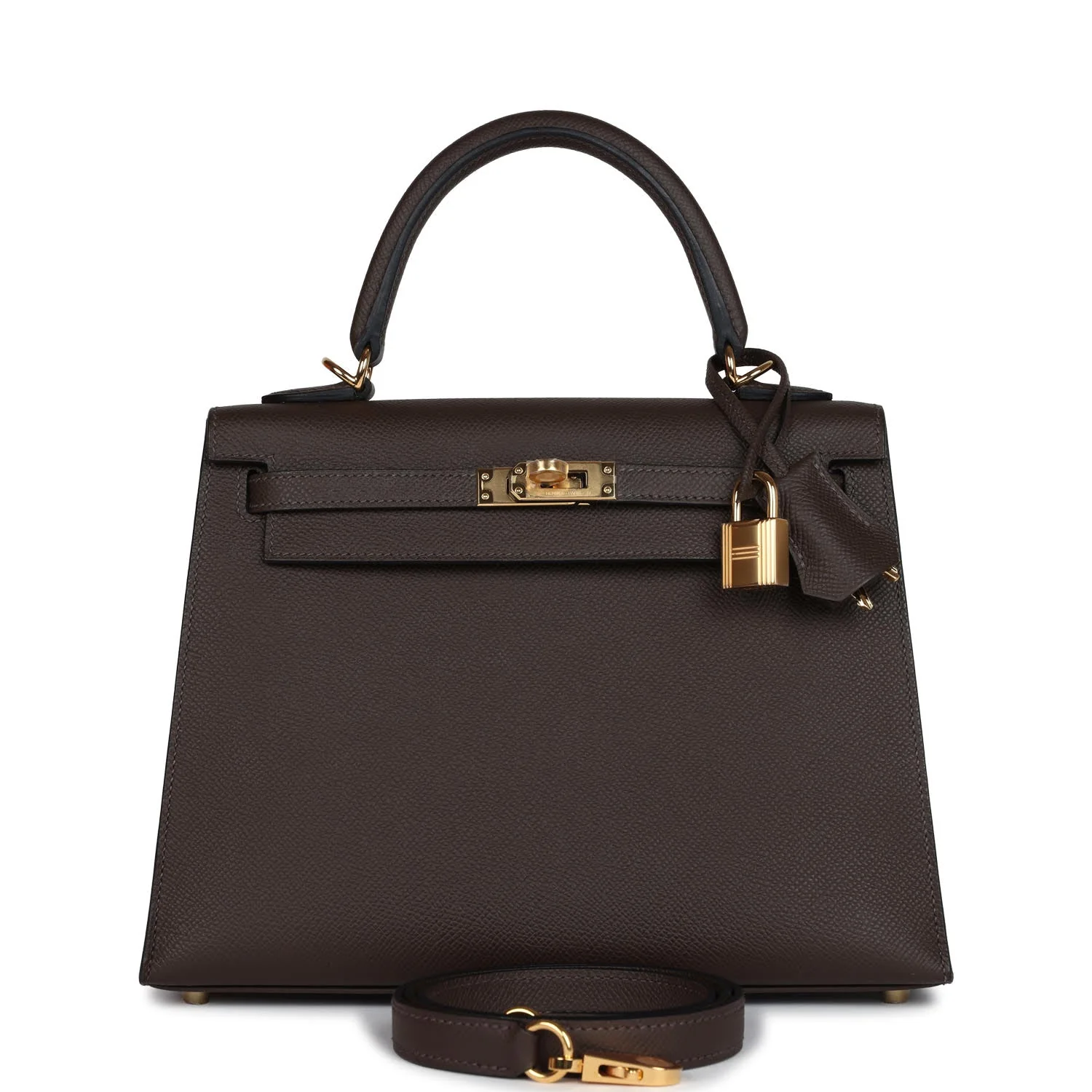Replicate Hermes Kelly Sellier 25 Ecorce Epsom Gold Hardware(1:1 replica)