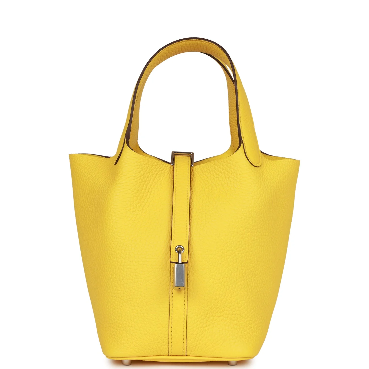 Replicate Hermes Picotin Lock 18 Jaune de Naples Clemence Palladium Hardware(1:1 replica)