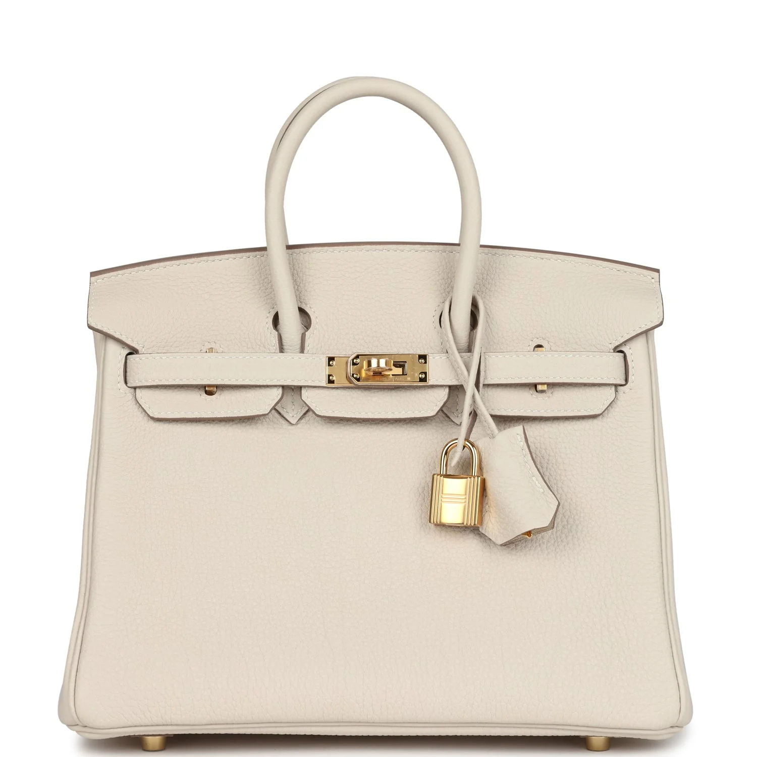 Replicate Hermes Birkin 25 Craie Togo Gold Hardware(1:1 replica)
