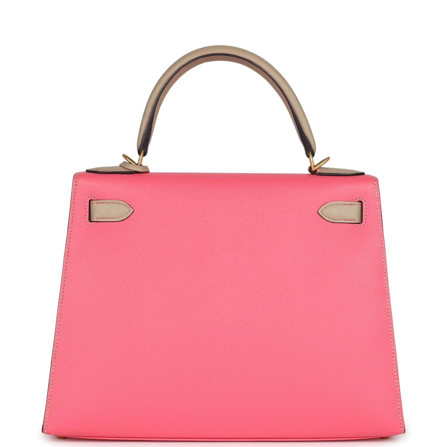 Replicate Hermes Special Order (HSS) Kelly Sellier 28 Rose Azalee and Trench Epsom Epsom Brushed Gold Hardware(1:1 replica)