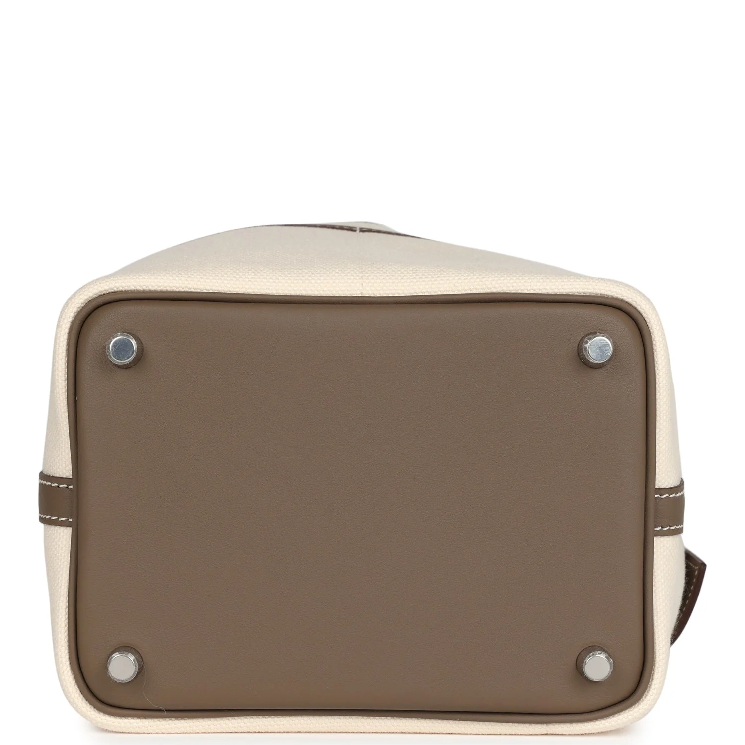 Replicate Hermes Picotin Cargo 18 Ecru Toile Canvas and Etoupe Swift Palladium Hardware(1:1 replica)