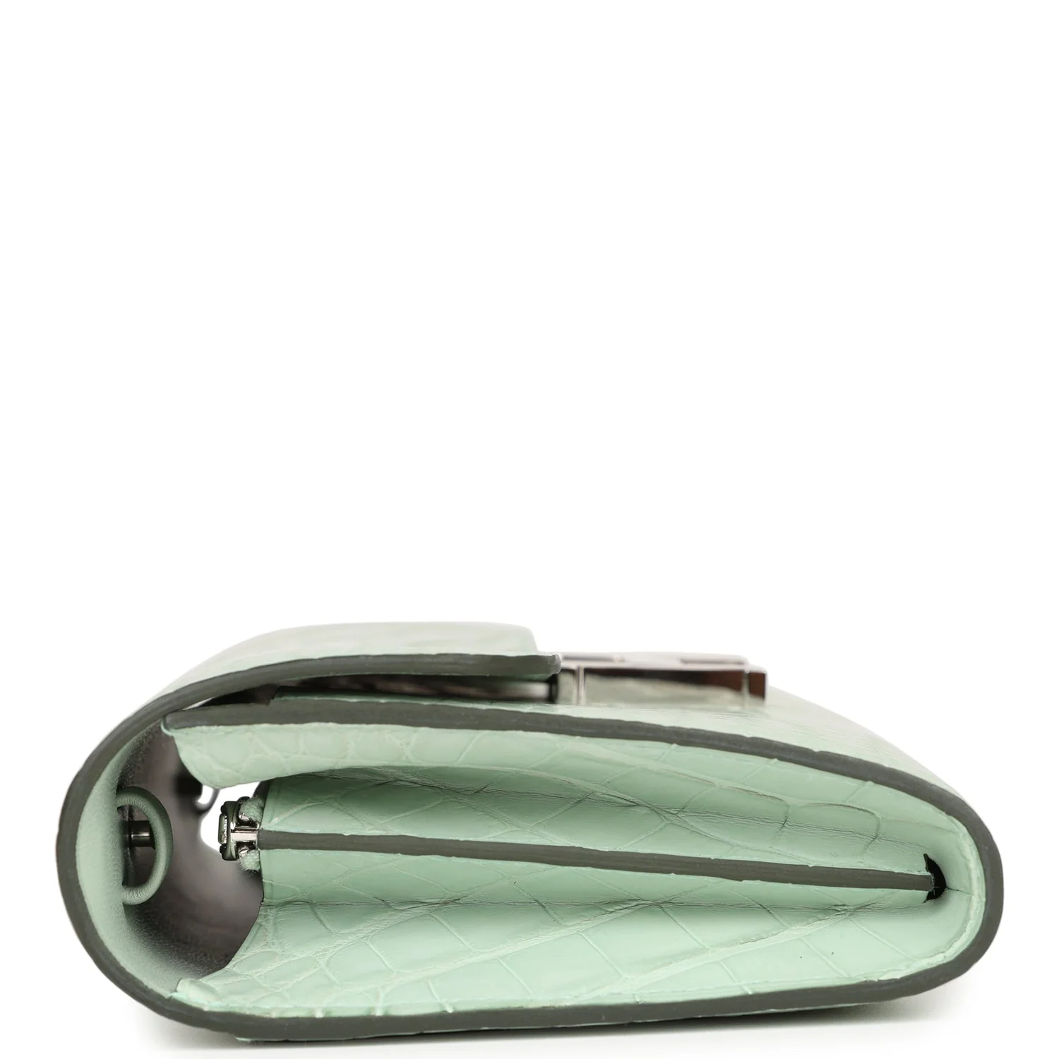 Replicate Hermes Constance Wallet To Go Vert D'eau Matte Alligator Palladium Hardware(1:1 replica)