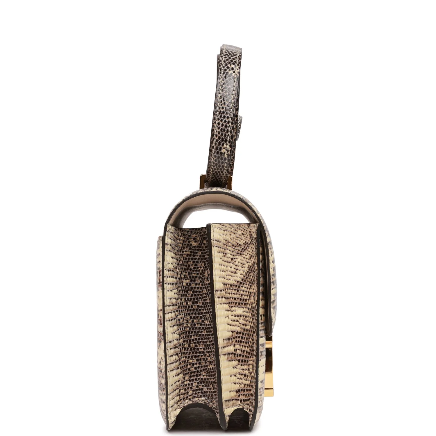 Replicate Hermes Mini Constance 18 Ombre Lizard Varanus Salvator Gold Hardware(1:1 replica)