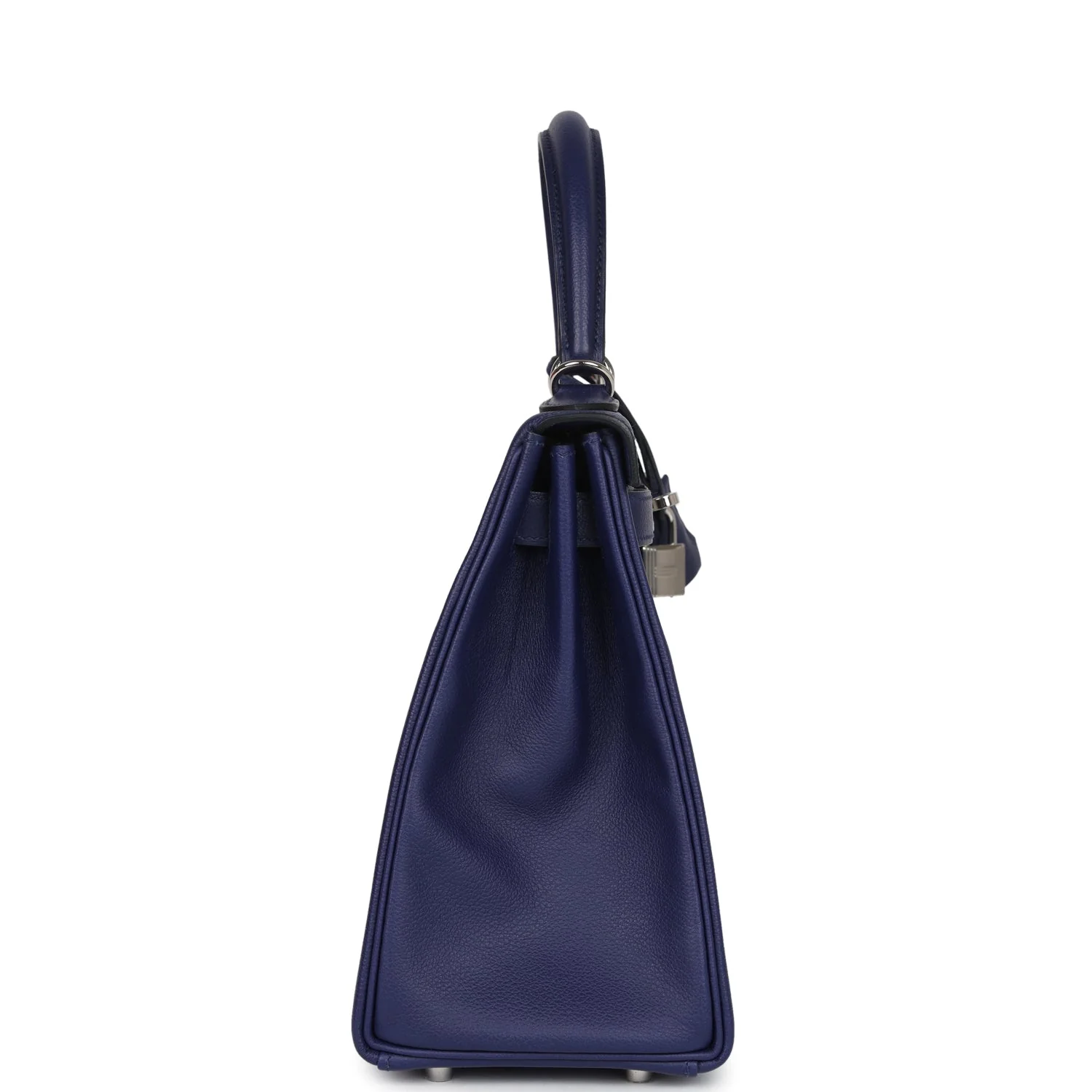 Replicate Hermes Kelly Retourne 28 Bleu Encre Verso Evercolor Palladium Hardware(1:1 replica)