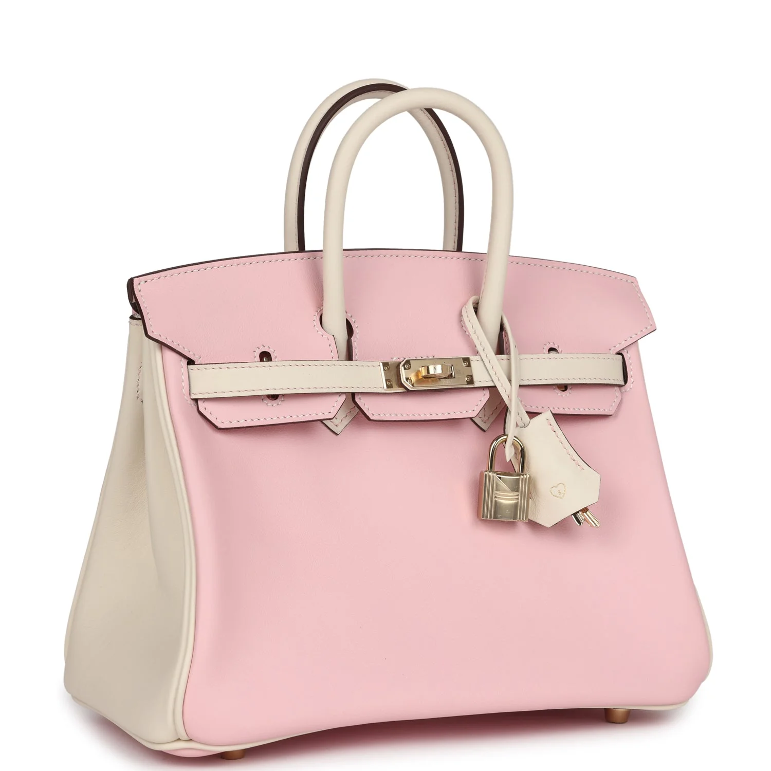 Replicate Hermes Special Order (HSS) Birkin 25 Rose Sakura and Nata Swift Permabrass Hardware(1:1 replica)