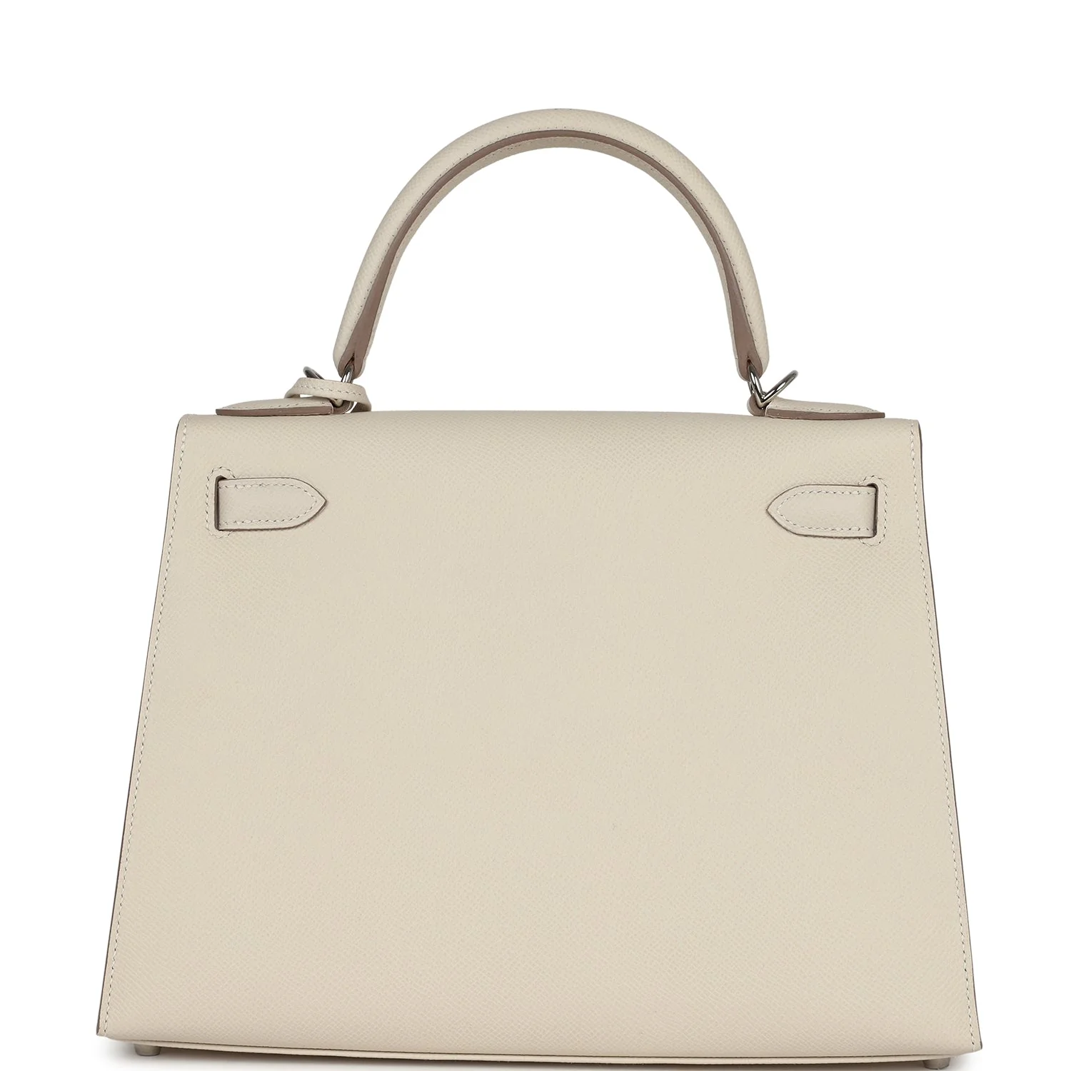 Replicate Hermes Kelly Sellier 28 Craie Epsom Palladium Hardware(1:1 replica)