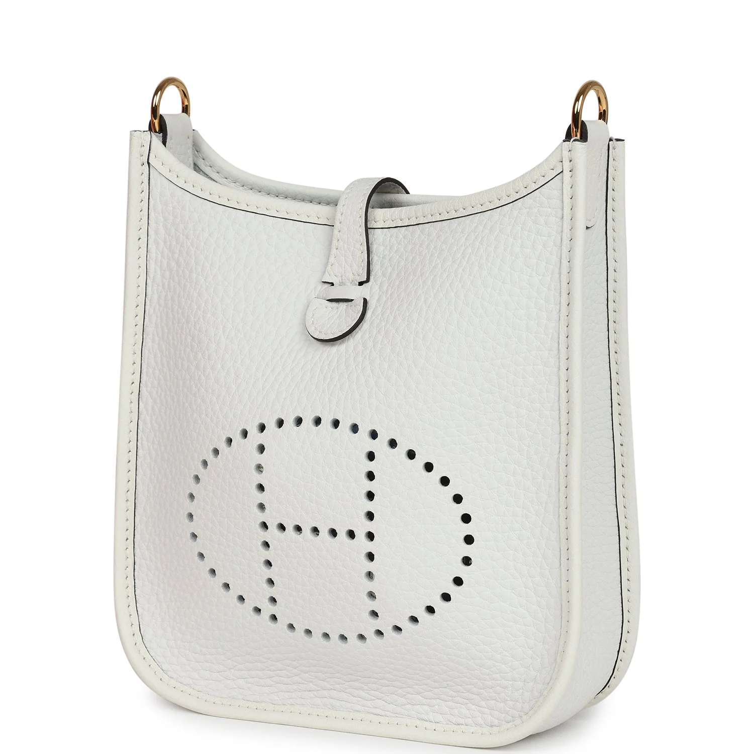 Replicate Hermes Evelyne TPM New White Clemence Gold Hardware(1:1 replica)