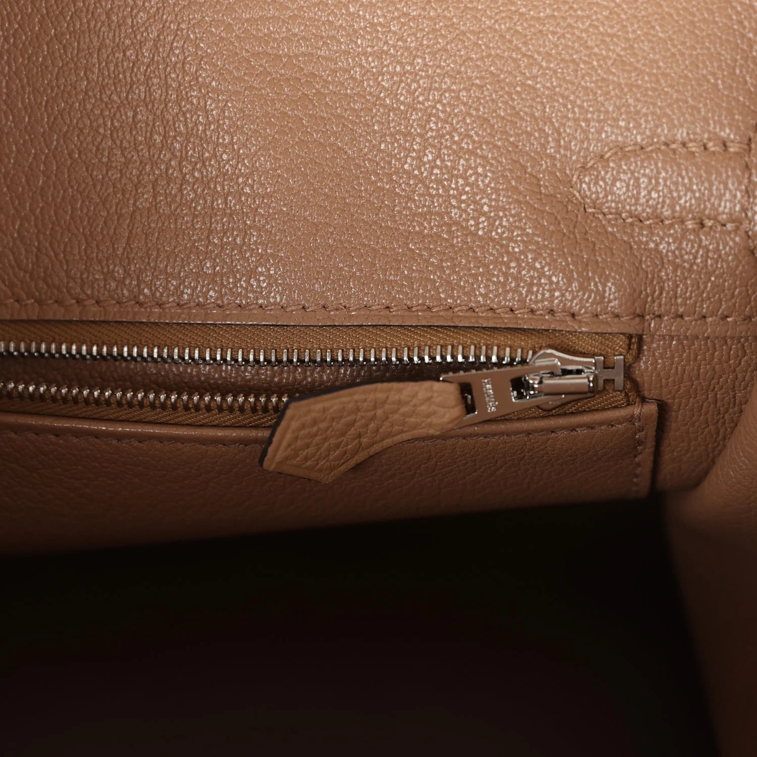 Replicate Hermes Birkin 25 Chai Togo Palladium Hardware(1:1 replica)
