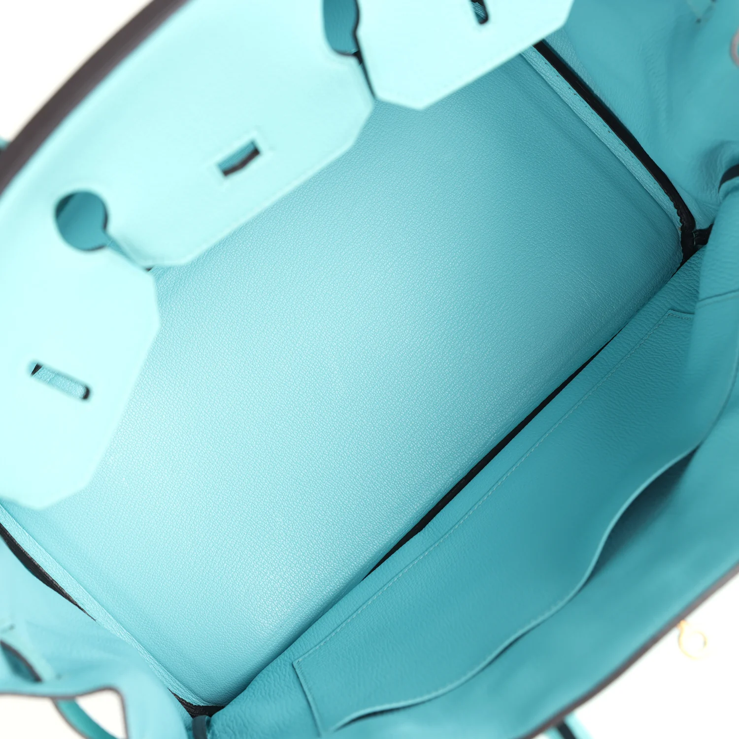 Replicate Hermes Birkin 35 Bleu Atoll Togo Gold Hardware(1:1 replica)