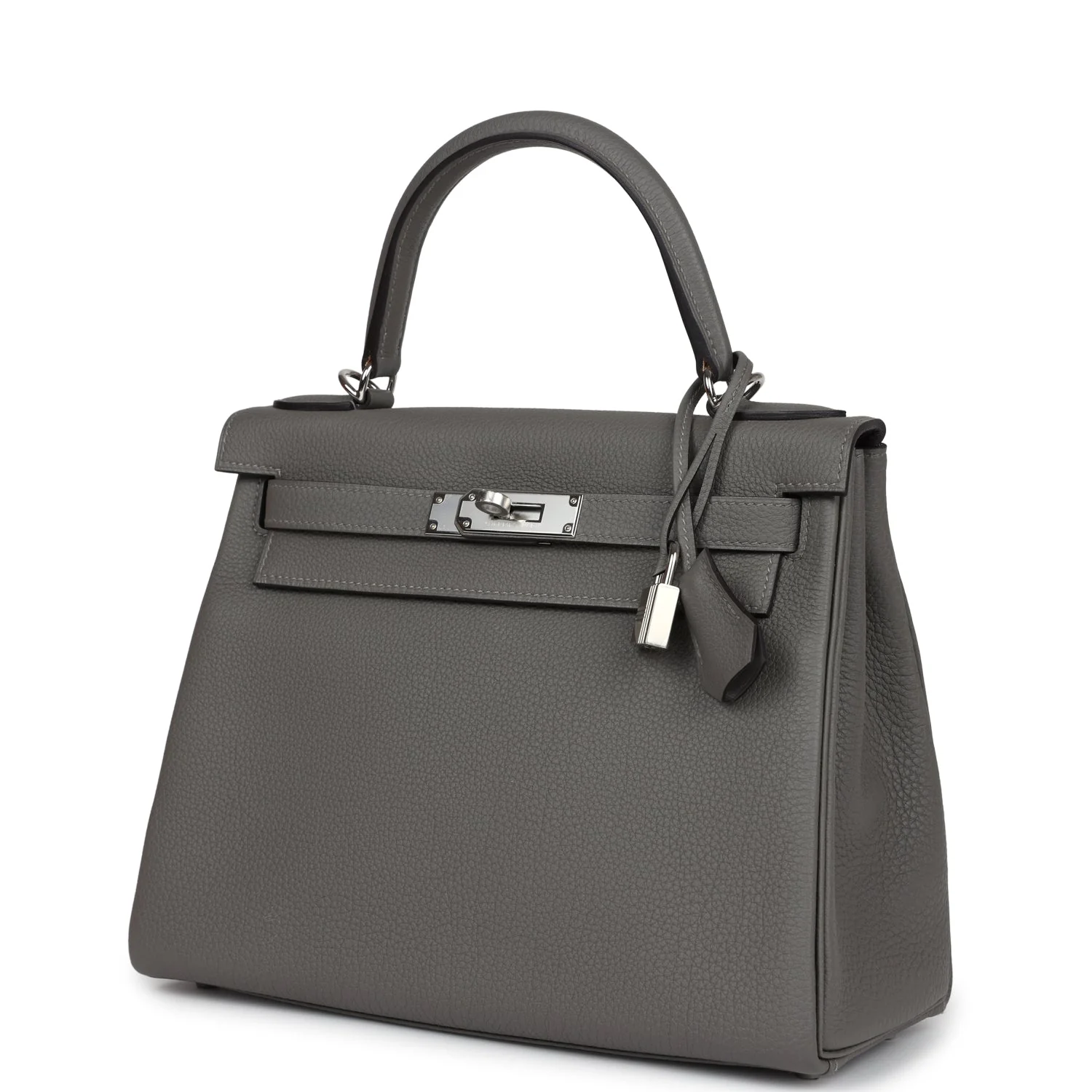 Replicate Hermes Kelly Retourne 28 Gris Meyer Togo Palladium Hardware(1:1 replica)
