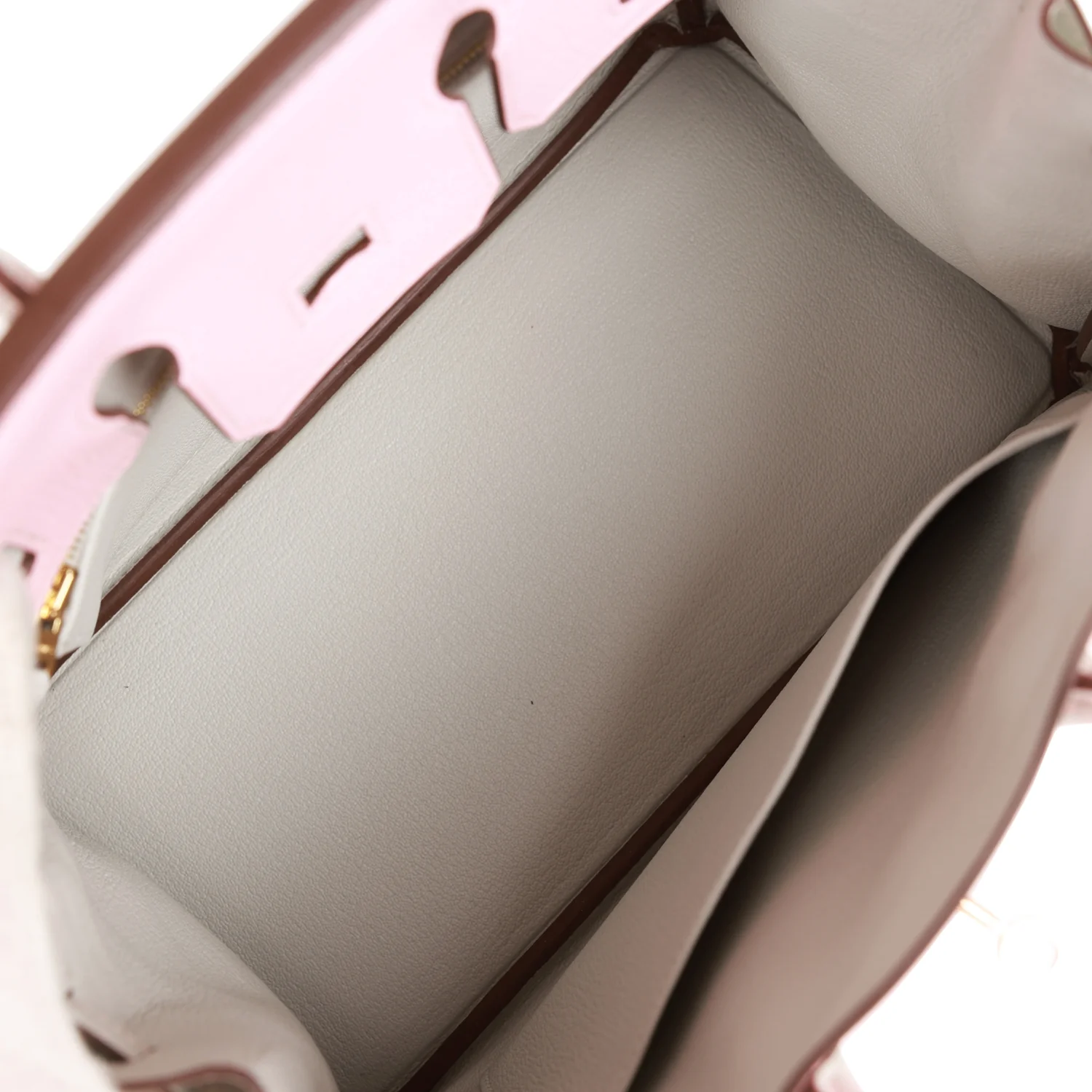 Replicate Hermes Special Order (HSS) Birkin 25 Rose Sakura and Gris Perle Chevre Mysore Rose Gold Hardware(1:1 replica)