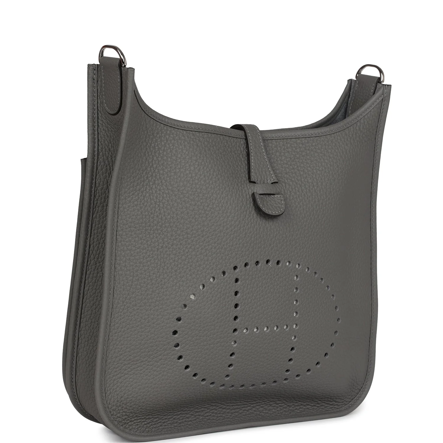 Replicate Hermes Evelyne III PM Gris Meyer Clemence Palladium Hardware(1:1 replica)