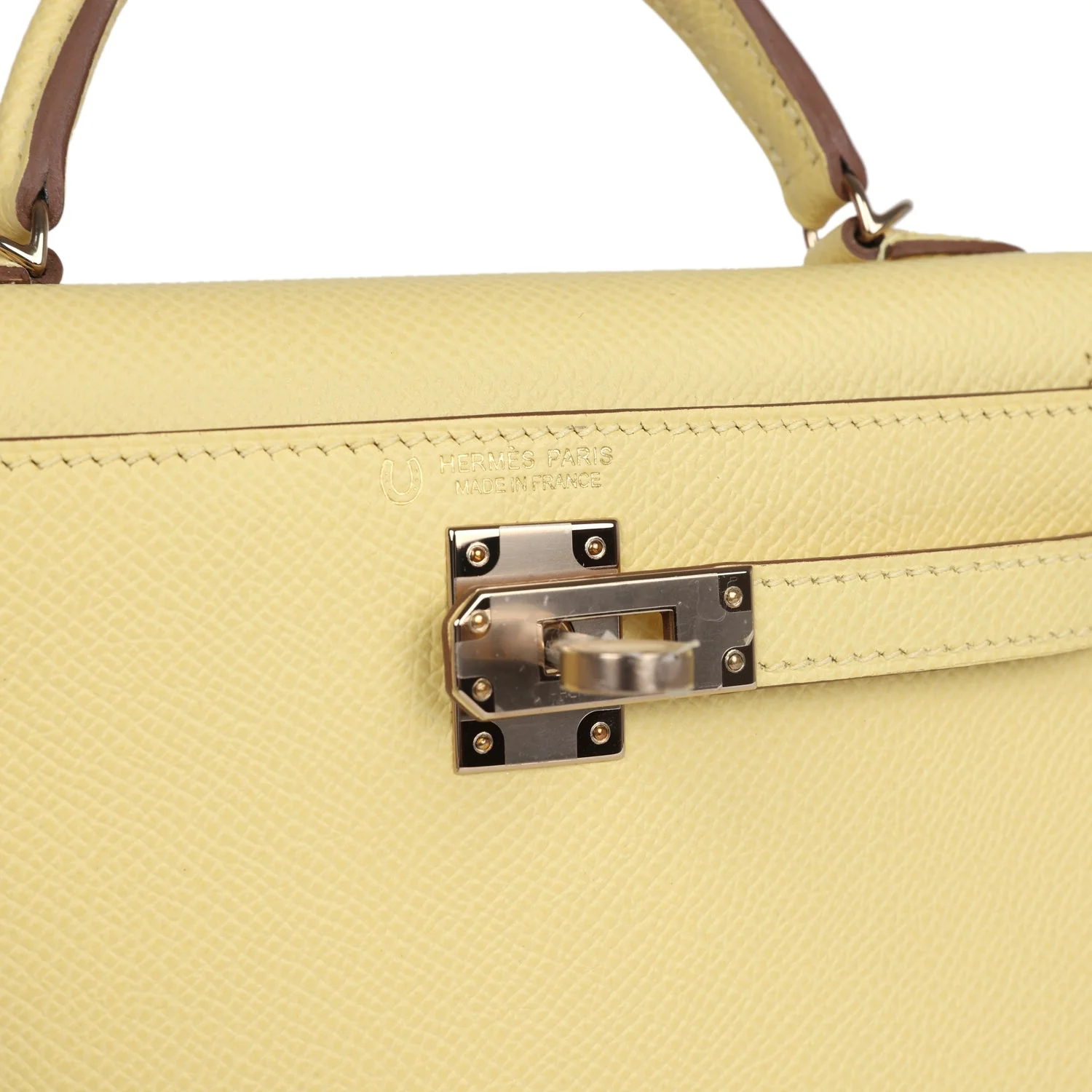 Replicate Hermes Special Order (HSS) Kelly Sellier 20 Jaune Poussin Verso Epsom Permabrass Hardware(1:1 replica)