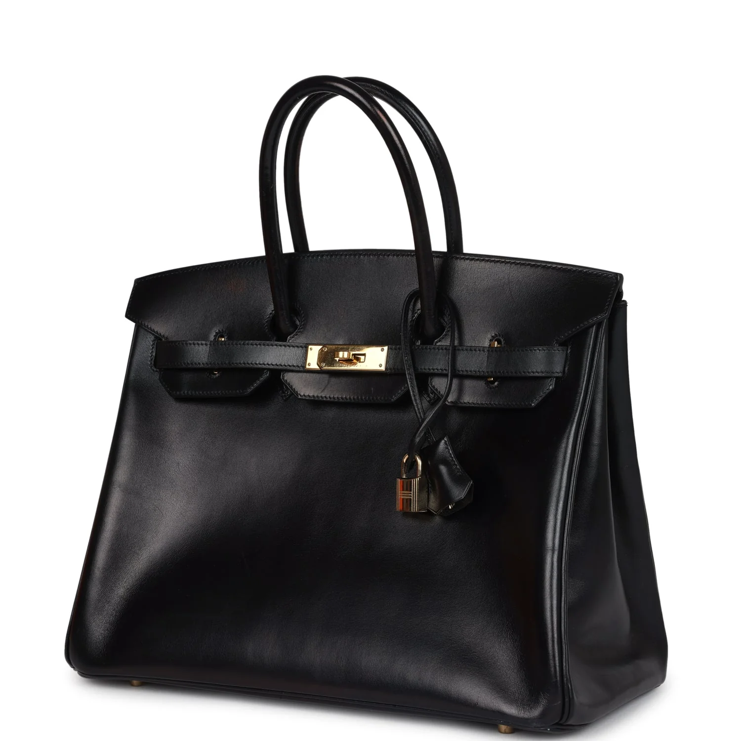 Replicate Hermes Birkin 35 Black Box Gold Hardware(1:1 replica)