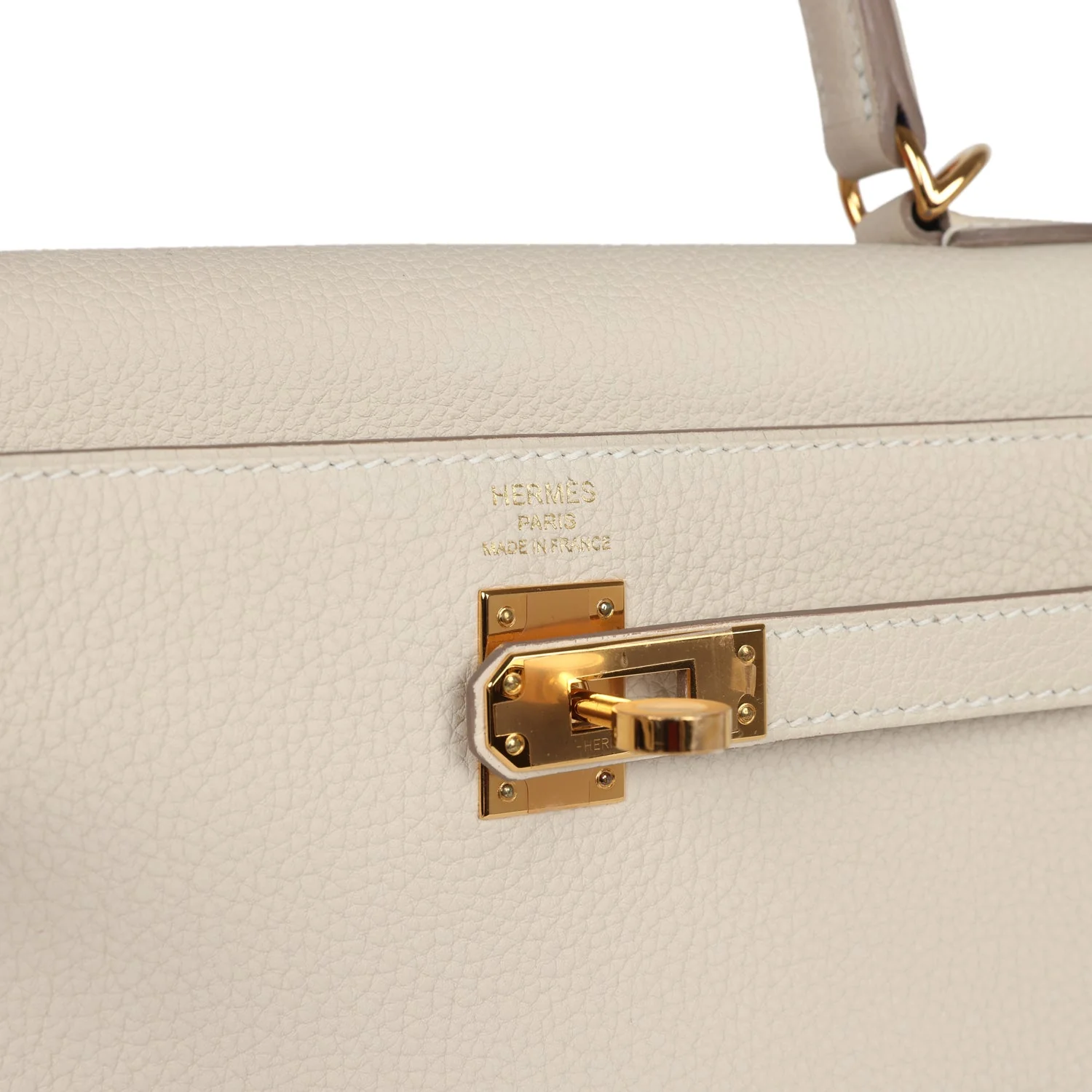 Replicate Hermes Kelly Retourne 25 Craie Togo Gold Hardware(1:1 replica)