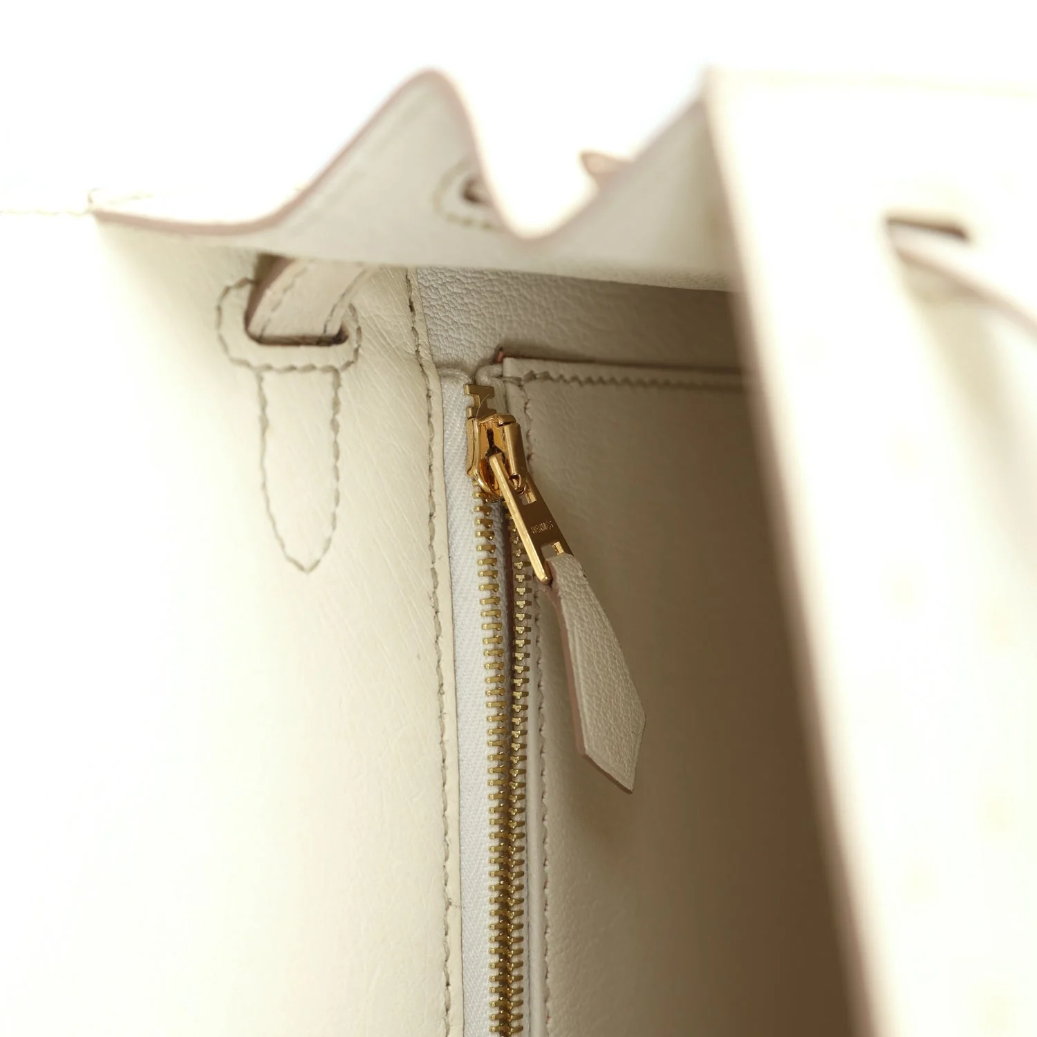 Replicate Hermes Special Order (HSS) Kelly Sellier 25 Nata Verso Ostrich Permabrass Hardware(1:1 replica)