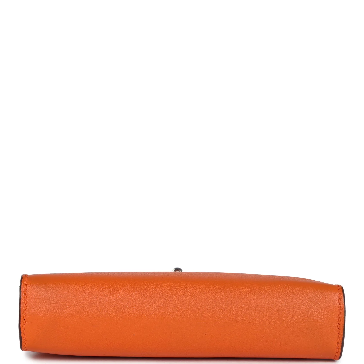 Replicate Hermes Micro Kelly 15 Orange Swift Palladium Hardware(1:1 replica)