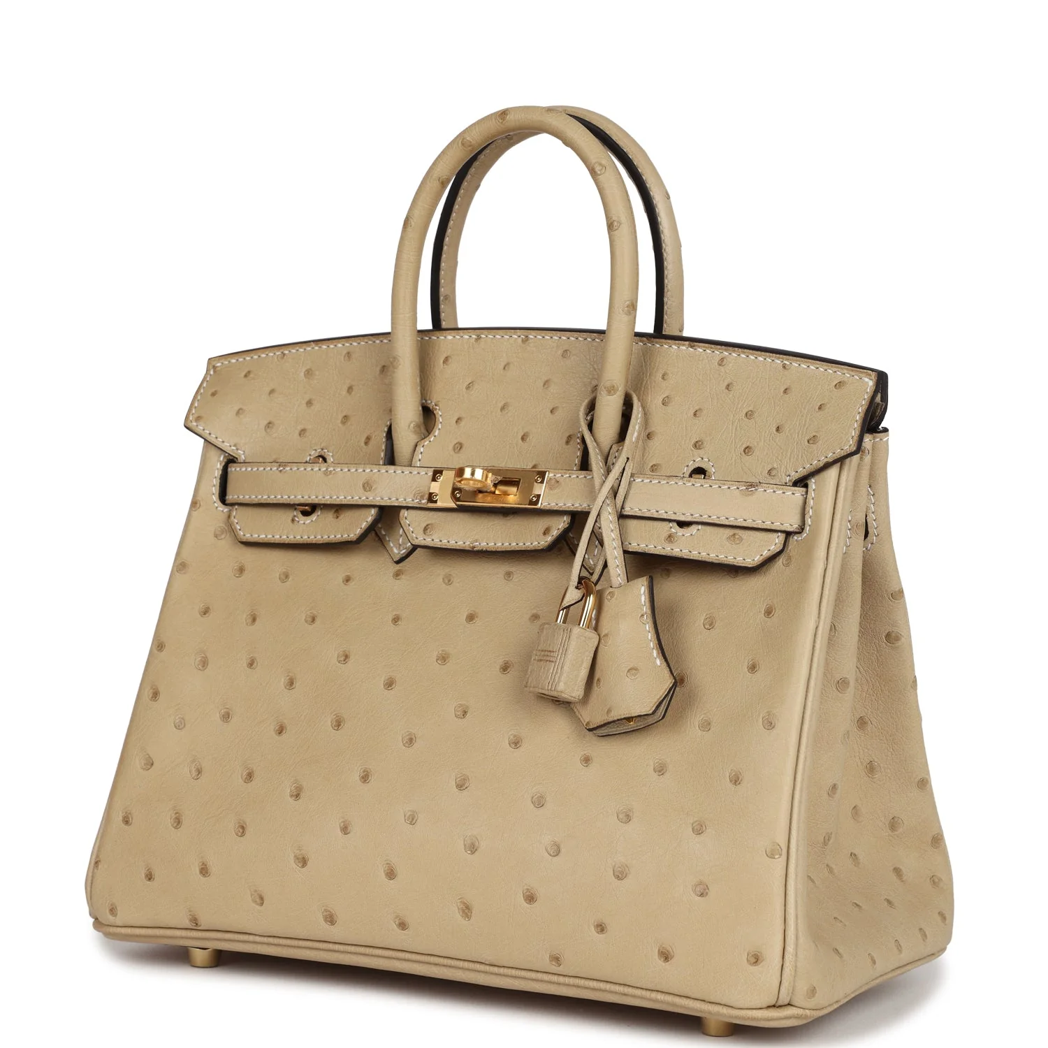 Replicate Hermes Birkin 25 Trench Ostrich Gold Hardware(1:1 replica)