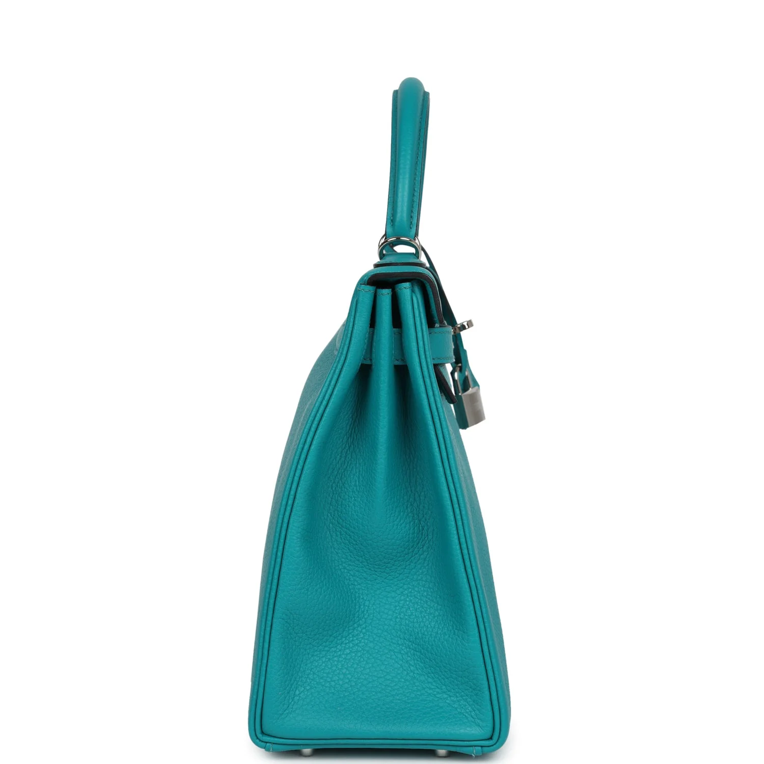 Replicate Hermes Kelly Retourne 32 Bleu Paon Clemence Palladium Hardware(1:1 replica)